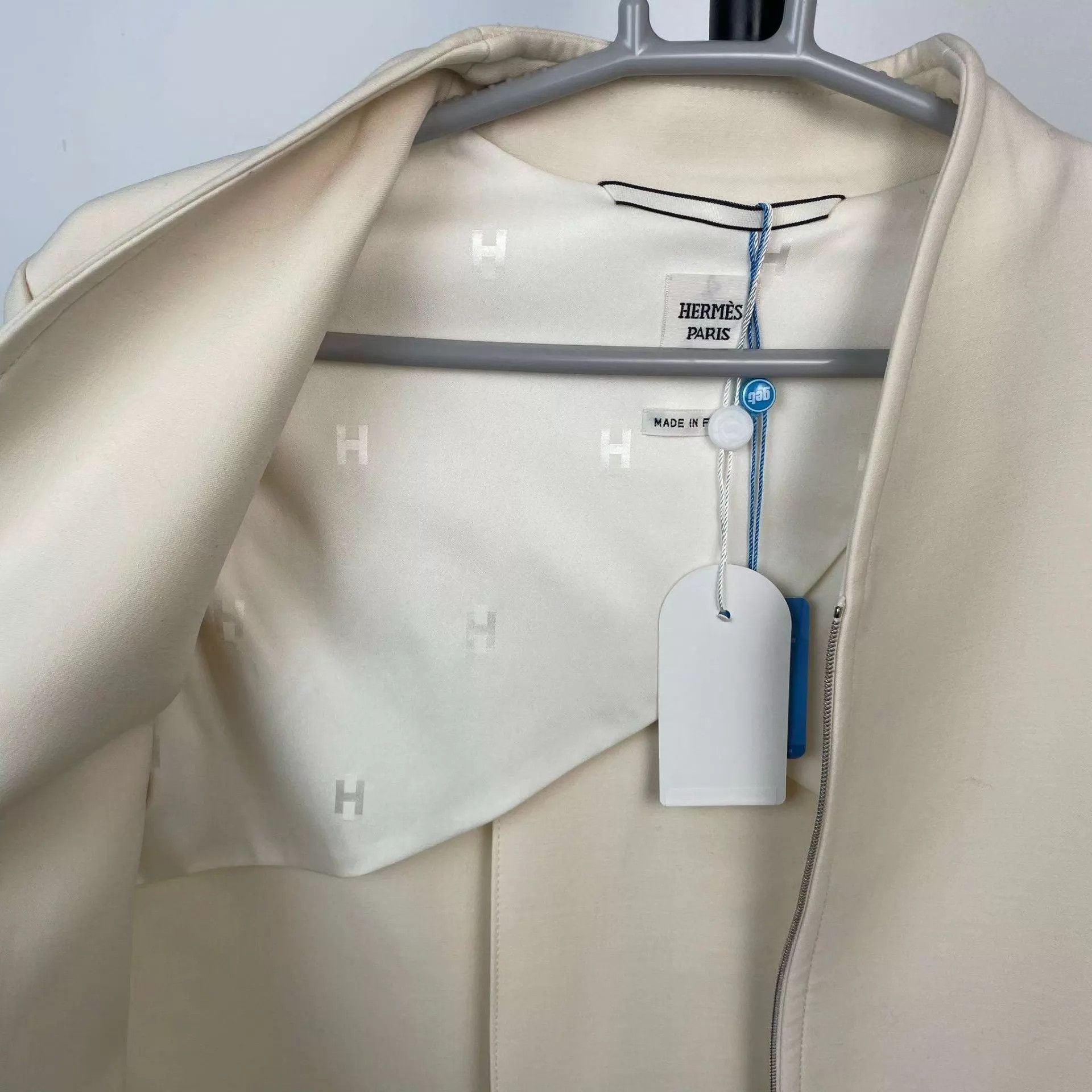 Hermes Hermès 97 New White Wool Blazer 34 Size XS / US 0-2 / IT 36-38 - 8 Thumbnail