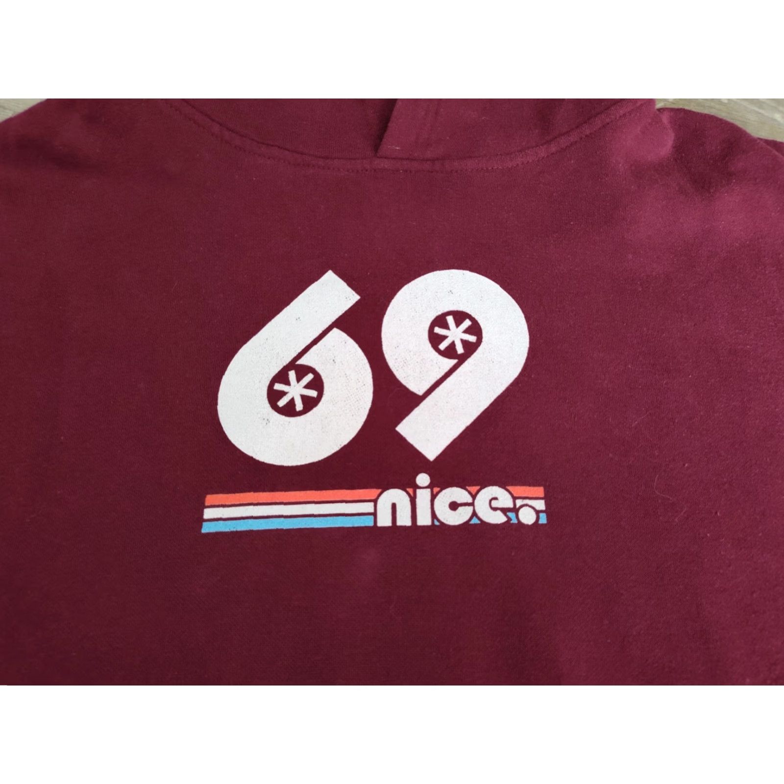 Vintage Men's Burgundy Hooded Sweatshirt Hoodie 2XL Fleece EUC Size US XXL / EU 58 / 5 - 5 Thumbnail