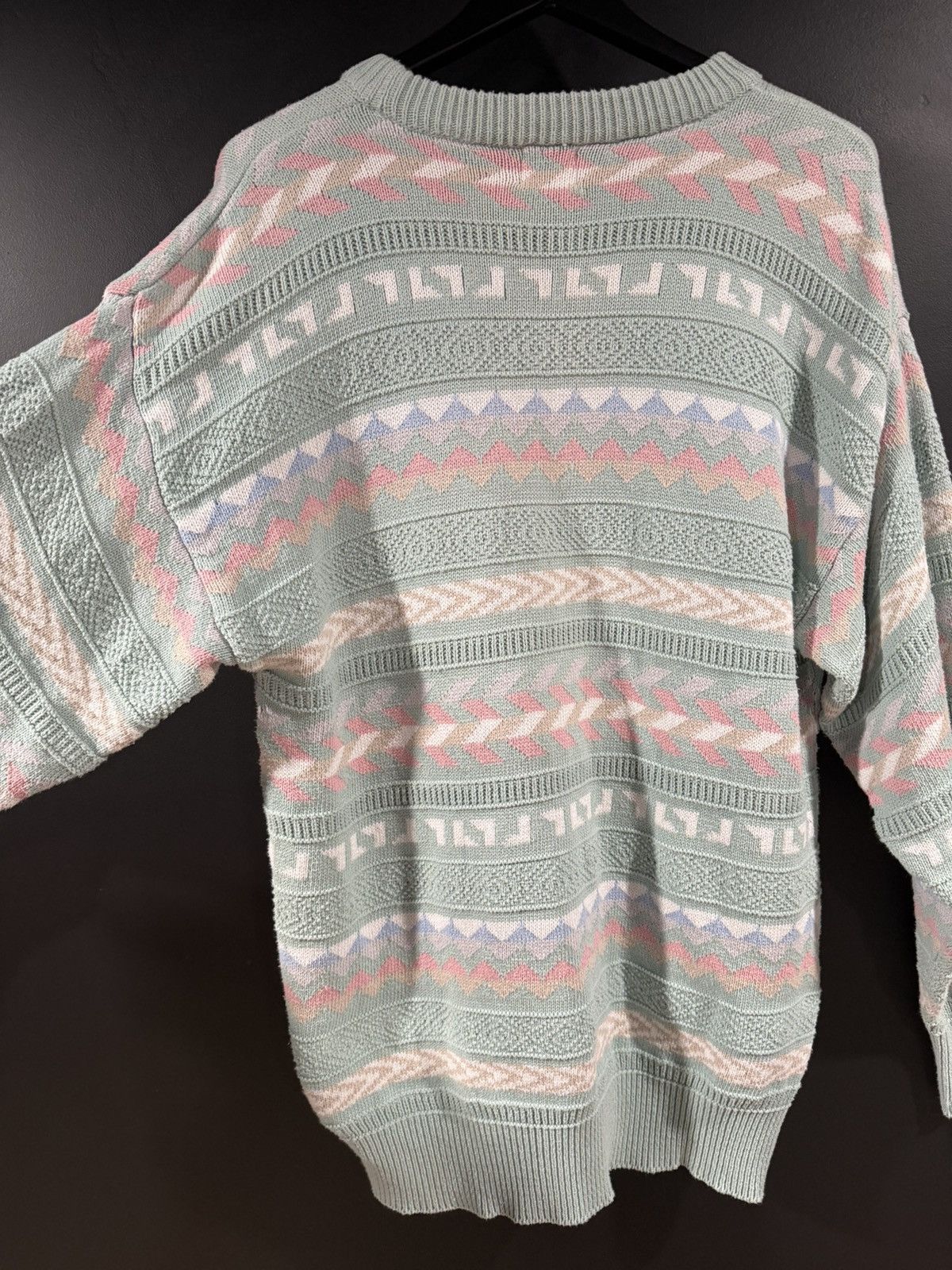 Van Heusen 1980s Vintage Van Heusen Pastel Knit Grunge Dad Sweater XL Size US XL / EU 56 / 4 - 6 Thumbnail