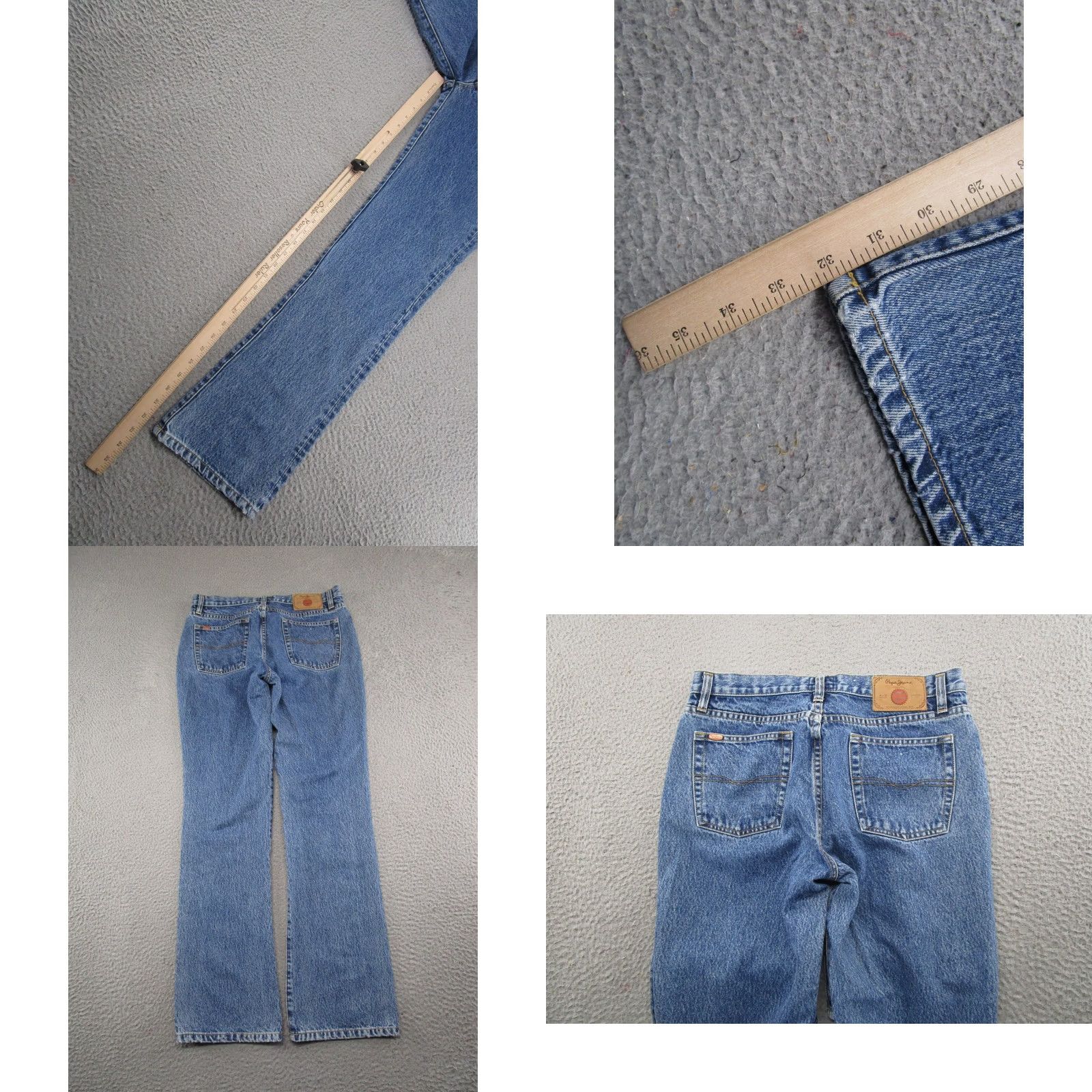 Denime Vintage Pepe Jeans London Blue Denim Bootcut Jeans 31x32 Women’s Size 31 32 Inseam 32 Embroidered Pocket 5-Pocket Size 24" / US 00 / IT 34 - 9 Thumbnail
