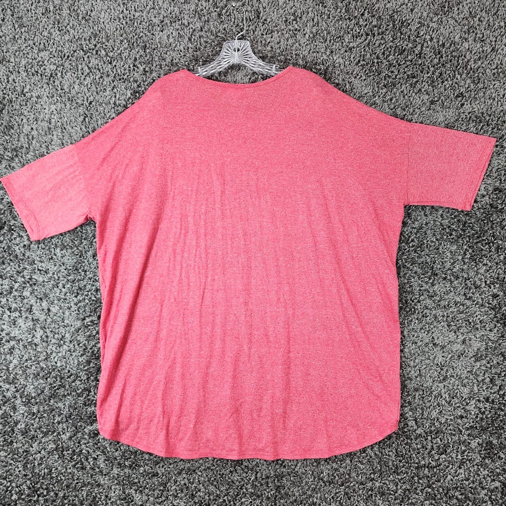 Vintage LULaRoe T-Shirt Women's Heathered Pink Short Sleeve Size 2XL Adult Pink Tee Ladies Short Sleeve 2XL Size 40" / US 18 - 5 Thumbnail