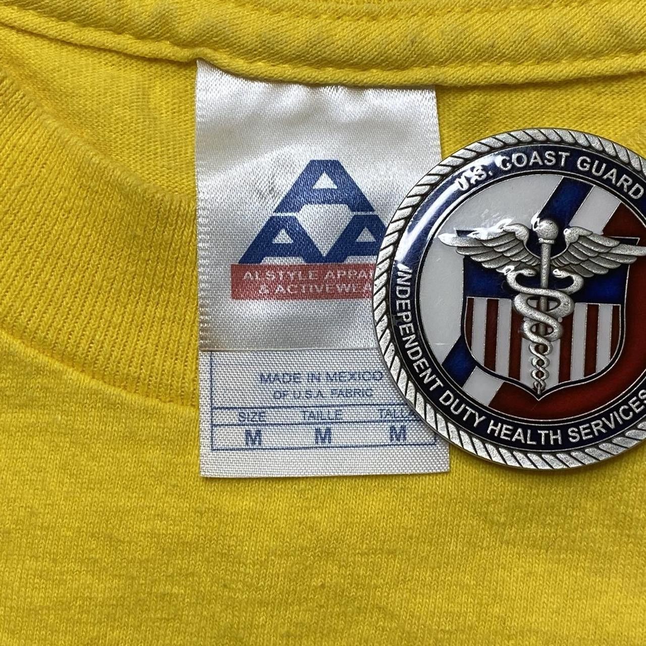 AAA Vintage "You Can't Buy..." Yellow Funny Gym Tee Size Medium Size US M / EU 48-50 / 2 - 3 Thumbnail