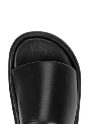 Balenciaga o1y0625 Leather Slippers in Black Size US 7 / IT 37 - 2 Thumbnail