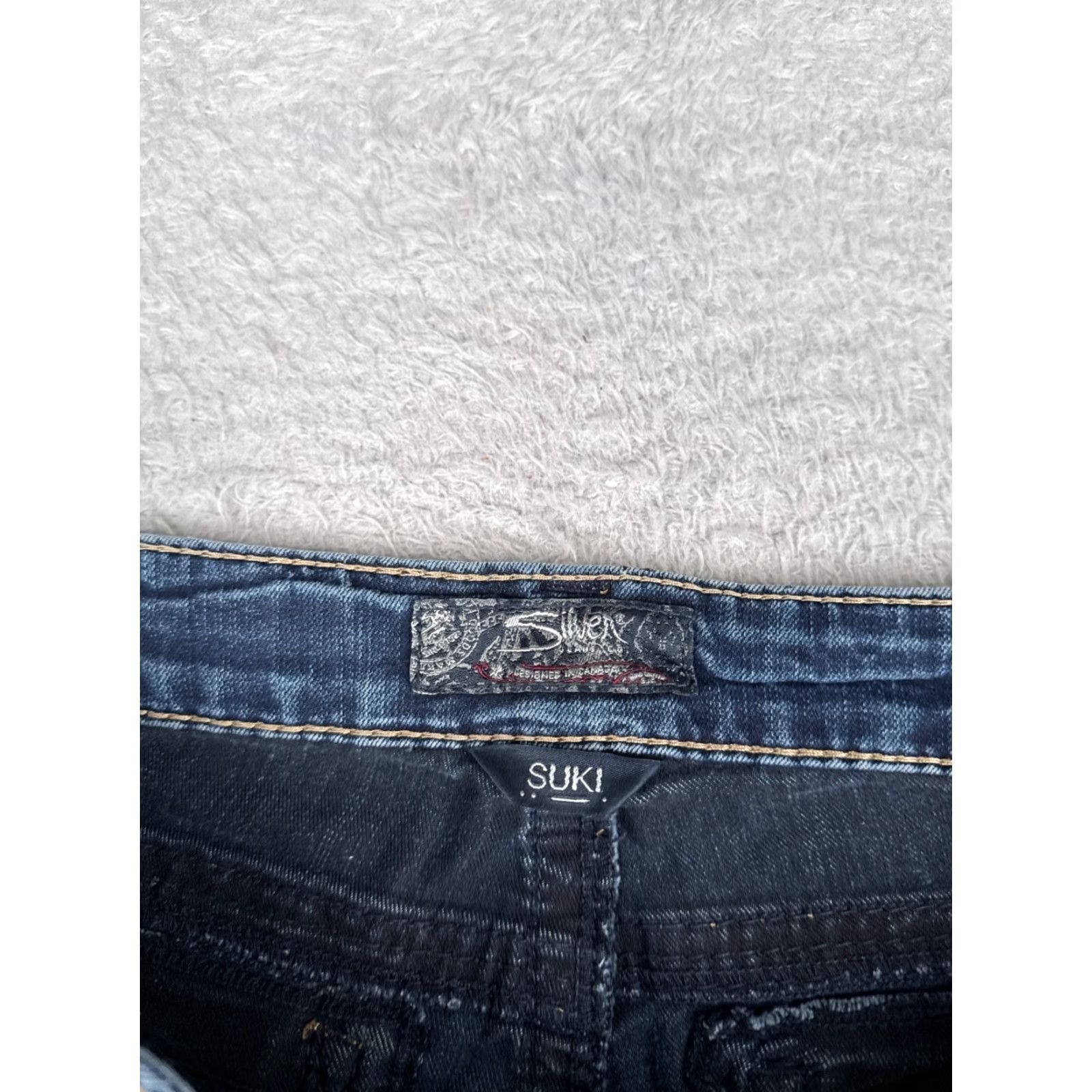 Vintage VINTAGE Silver Womens Shorts Casual Denim Low Rise Cutoff 32 Blue 13in Stretch Spring Summer Women Size 24" / US 00 / IT 34 - 7 Thumbnail