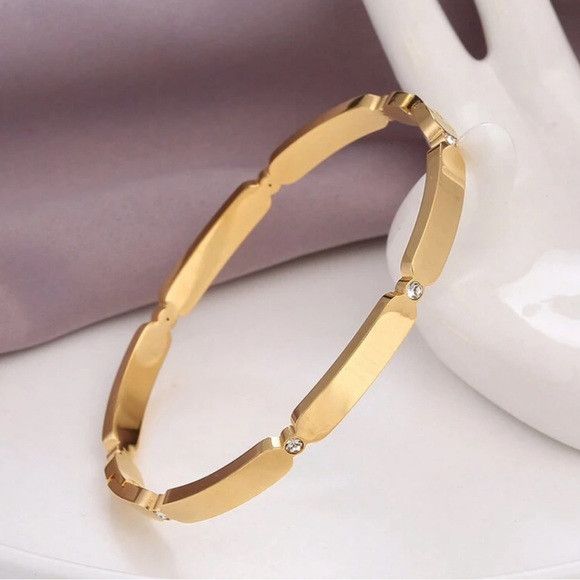 Other Women Gold Versatile Square Shaped, Stainless Steel Bracelet Size ONE SIZE - 2 Thumbnail
