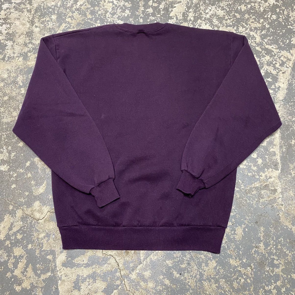 Russell Athletic × Vintage Vintage Jerzees By Russell Athletic Blank Purple Crewneck Size US L / EU 52-54 / 3 - 5 Thumbnail