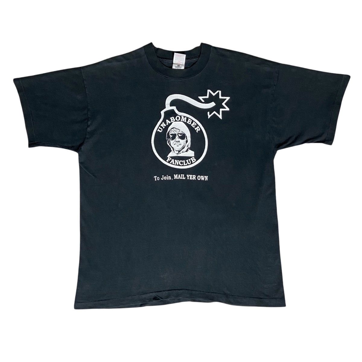 Vintage Vintage 90s Unabomber Montana Ted Kaczynski Graphic T-Shirt Size US XL / EU 56 / 4 - 1 Thumbnail