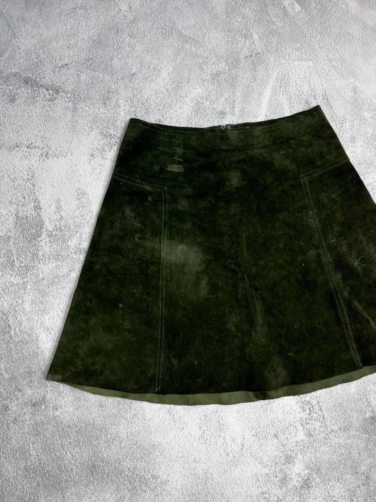 Leather × Vintage Vintage 90s Leather mini skirt avant garde oldmoney style Size 27" / US 4 / IT 40 - 6 Thumbnail