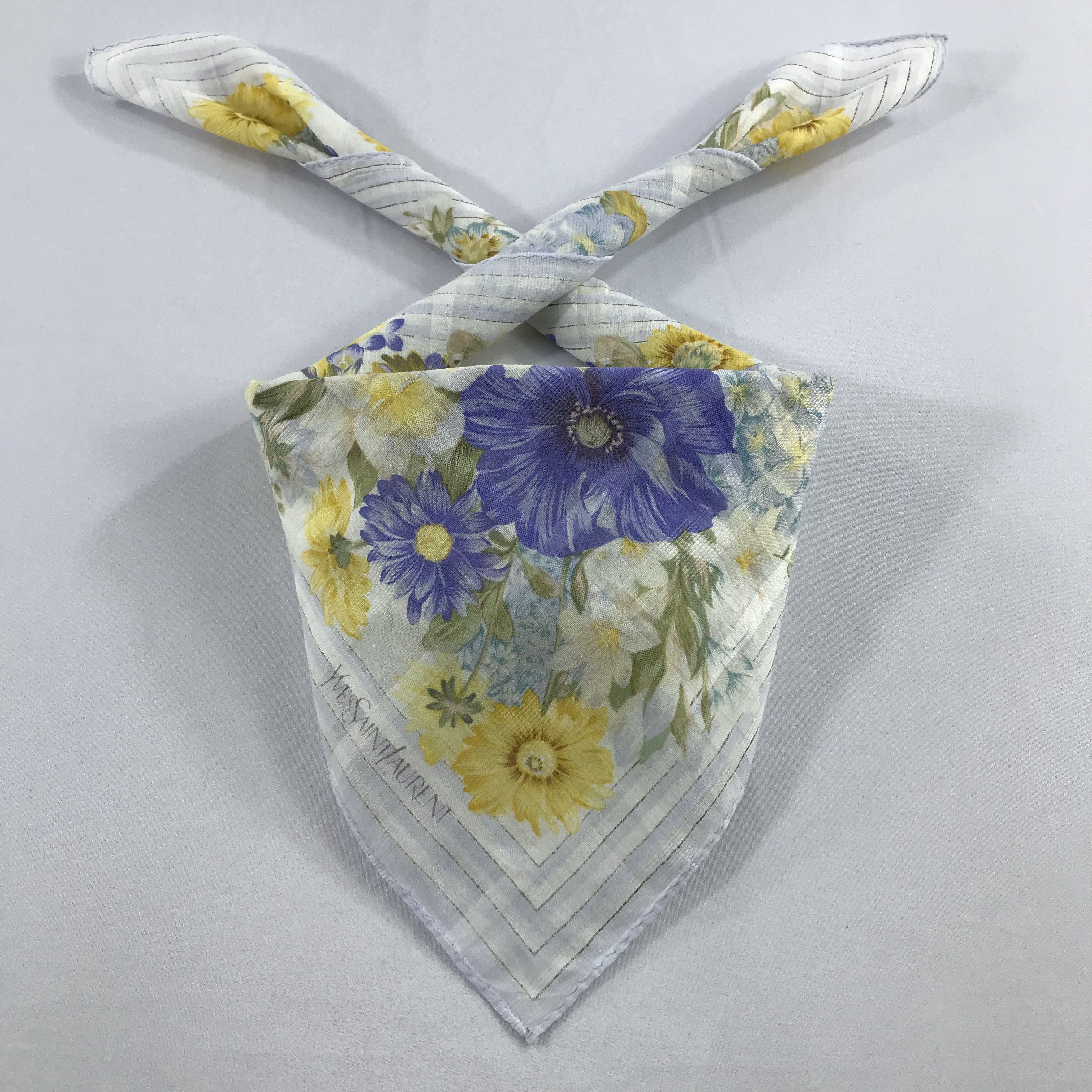 Vintage × Yves Saint Laurent Yves Saint Laurent Bandana /Handkerchief/Neckerchief -S2300 Size ONE SIZE - 3 Thumbnail