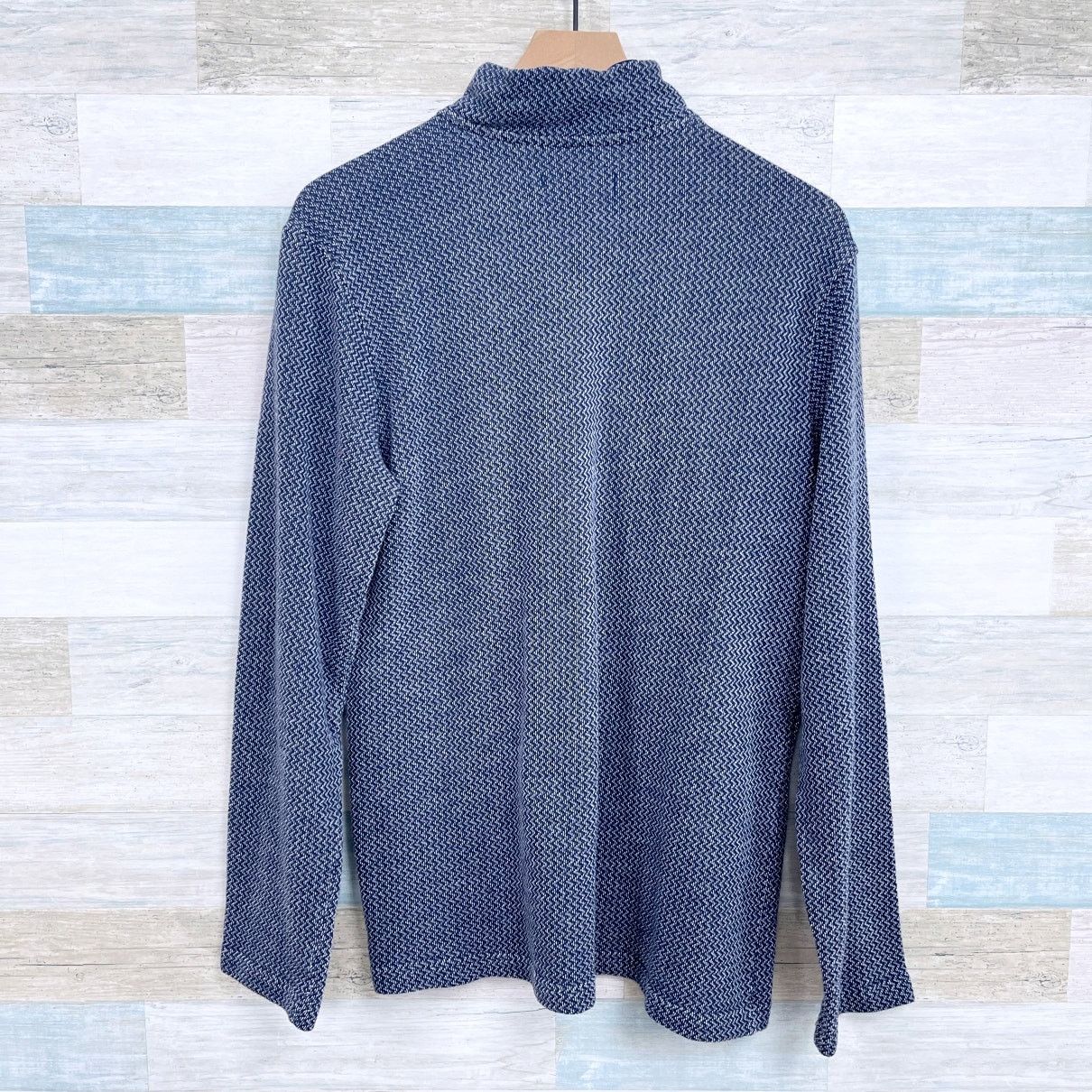 Tommy Bahama Tommy Bahama 1/4 Zip Mock Neck Terry Sweater Blue Mens M Size US M / EU 48-50 / 2 - 4 Thumbnail