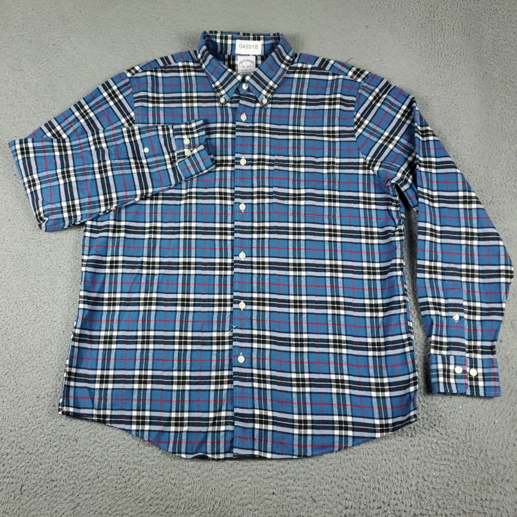 Brooks Brothers Brooks Brothers Button-Up Shirt Mens Large Blue Plaid Long Sleeve Casual Size US L / EU 52-54 / 3 - 2 Thumbnail