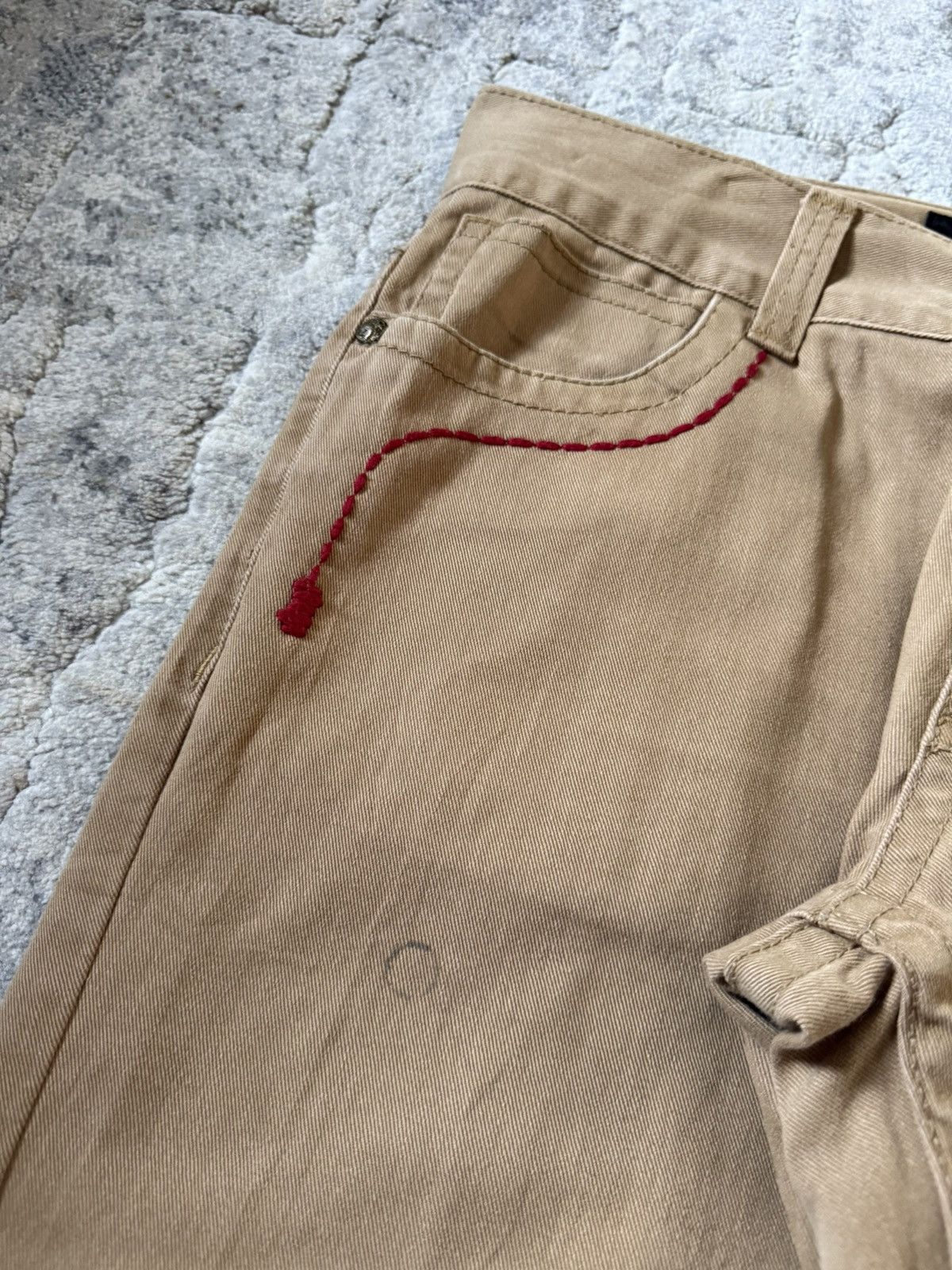 If Six Was Nine 2000s Red Pepper Japan Back Wing Chenille Embroidered Pants Size US 32 / EU 48 - 14 Thumbnail