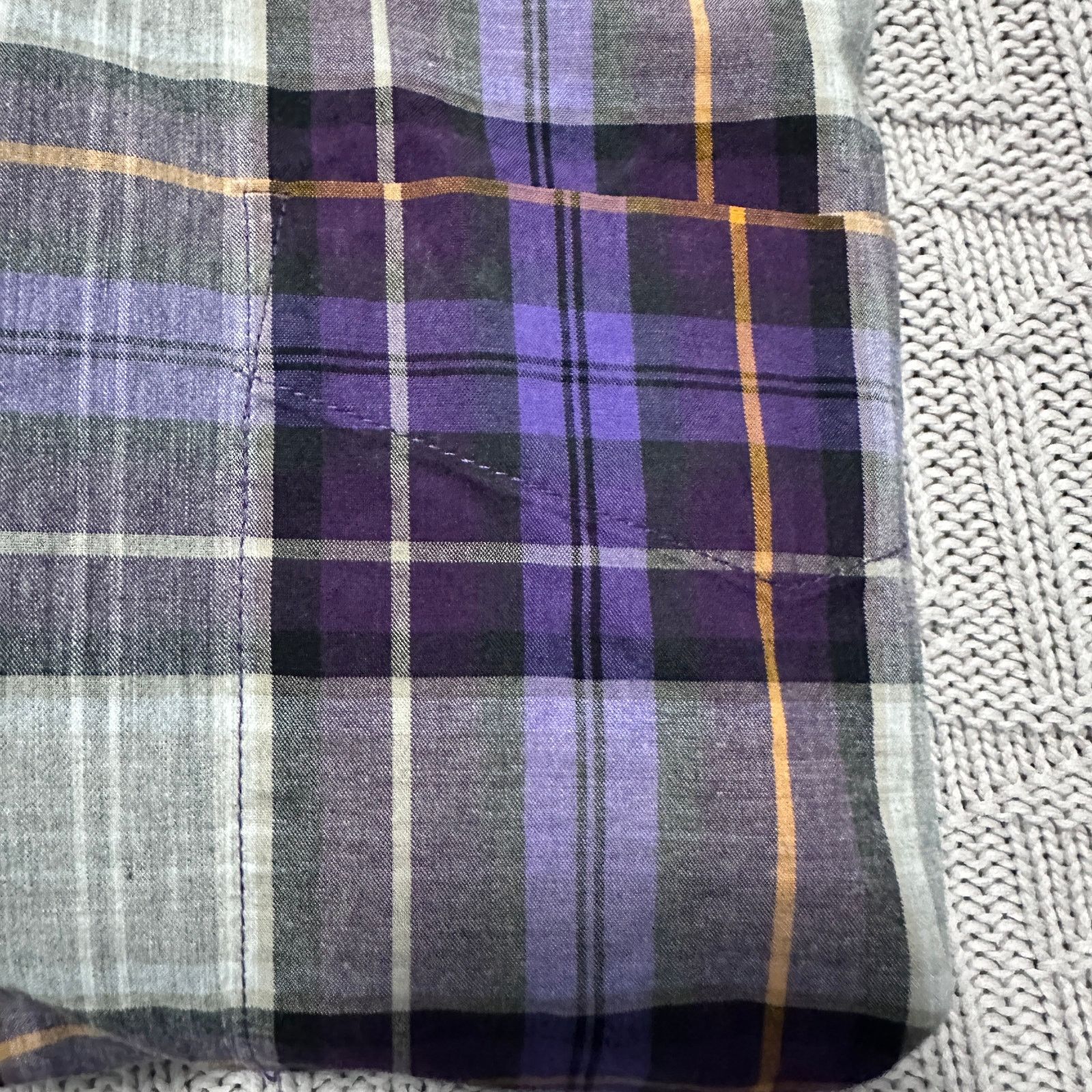 Alan Flusser Alan Flusser purple plaid button down Size US XL / EU 56 / 4 - 4 Thumbnail