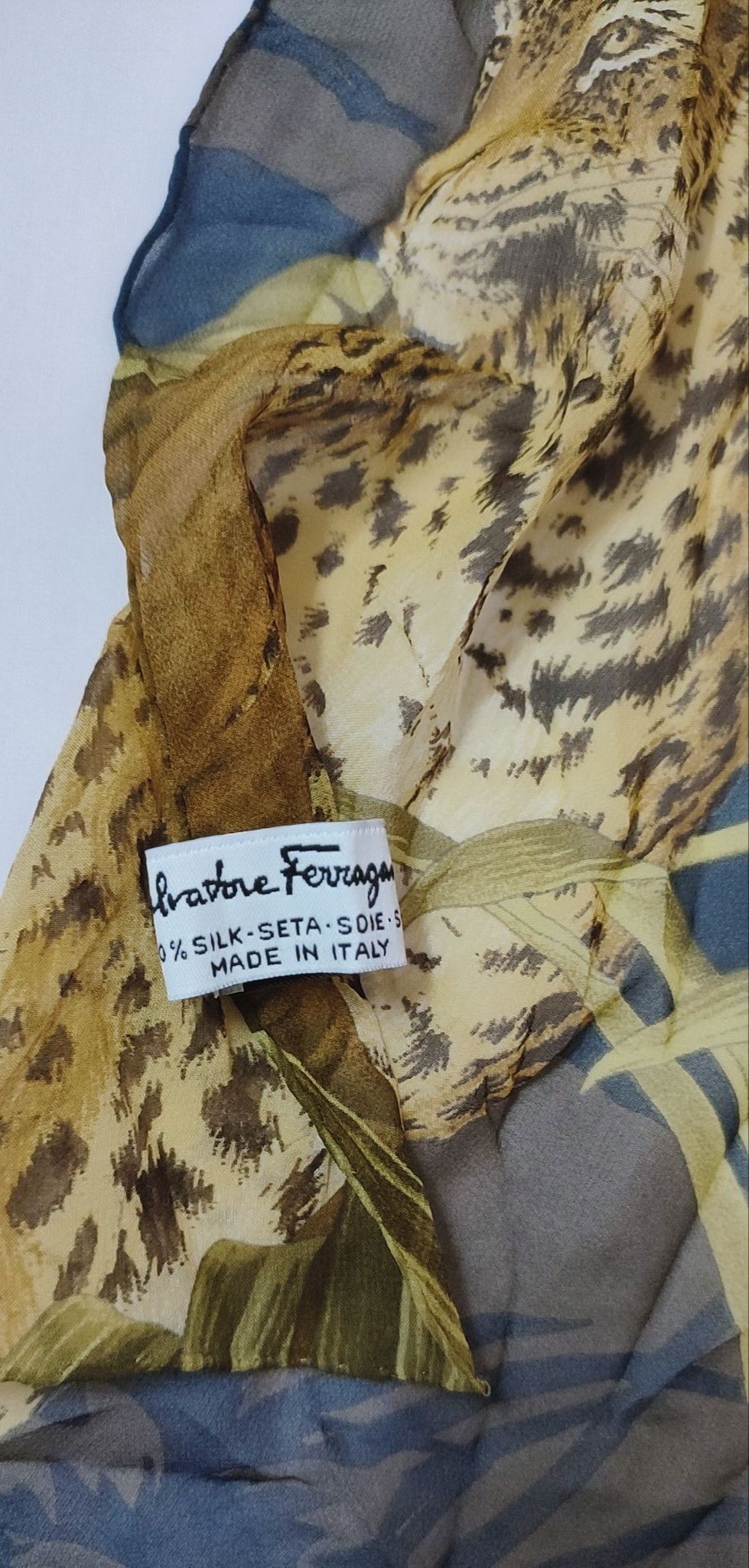 Salvatore Ferragamo Salvatore Ferragamo Leopard Silk Scarf Size ONE SIZE - 8 Thumbnail