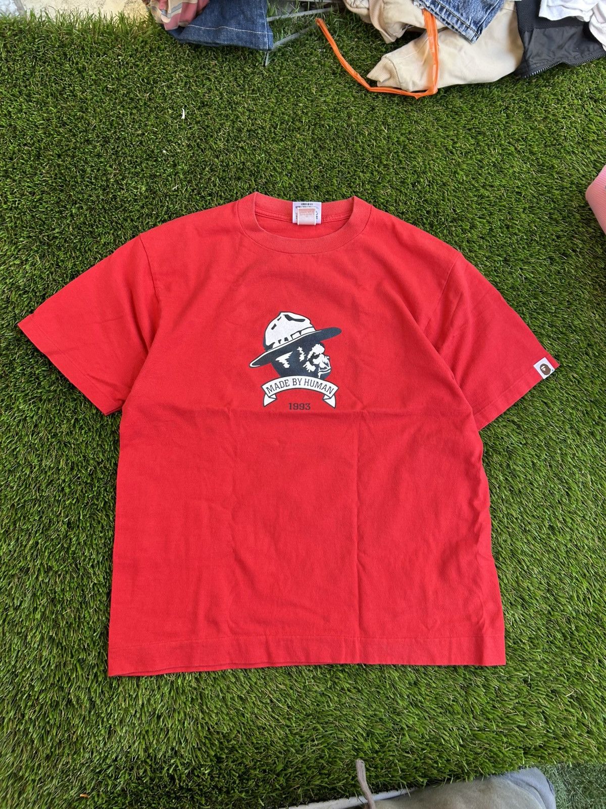 Bape BAPE Made By Human Busy Ape Spellout Tee Size US M / EU 48-50 / 2 - 2 Thumbnail