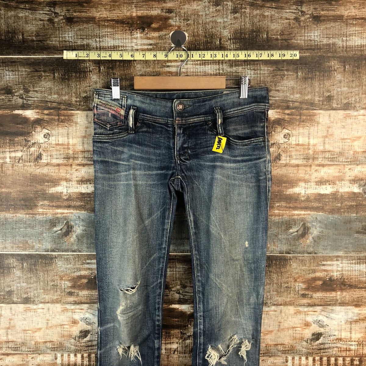 Diesel Diesel italy Black Distressed ripped Denim Pants #A2117 Size 27" / US 4 / IT 40 - 4 Thumbnail