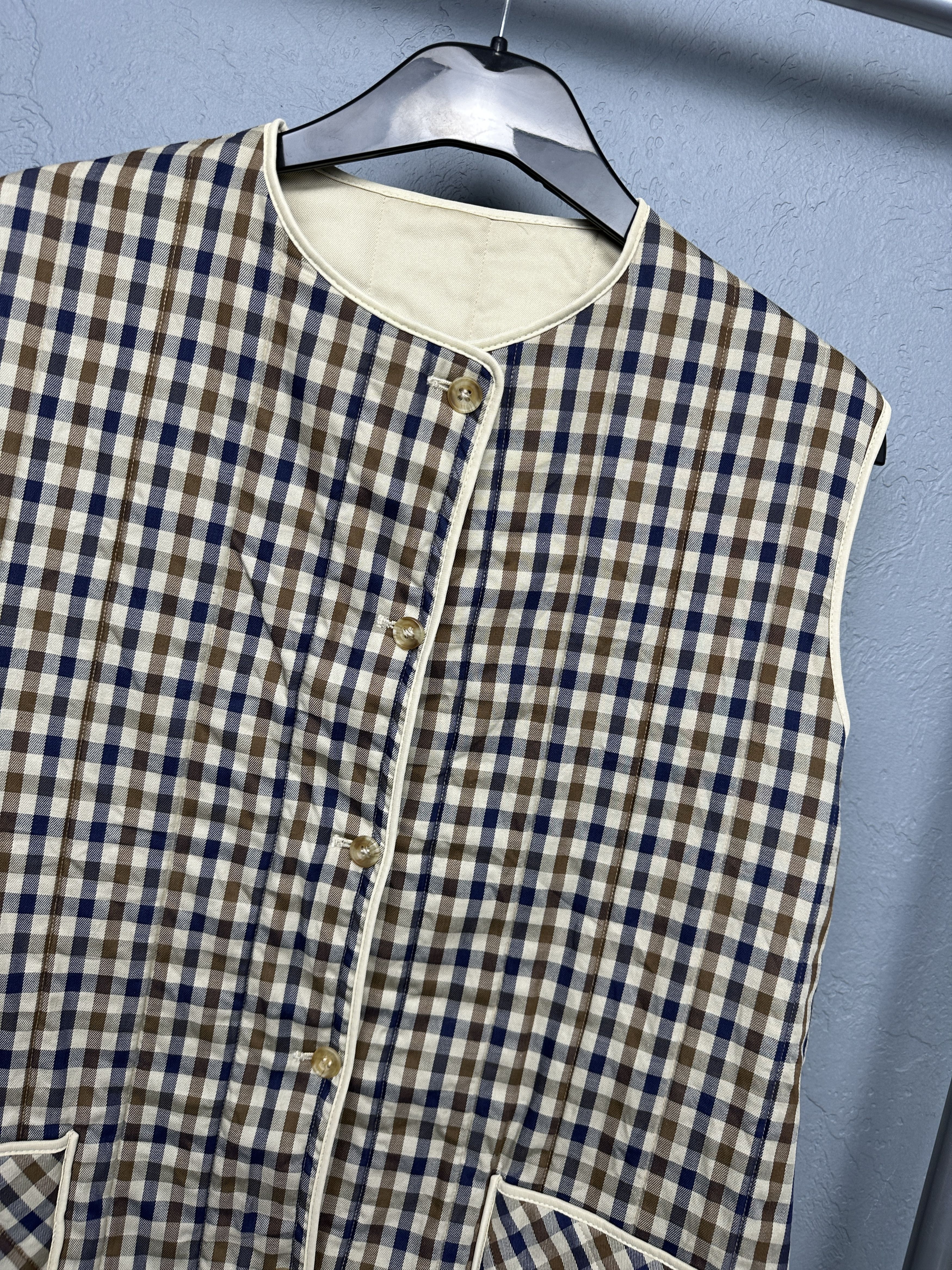 Aquascutum Aquascutum Vintage Womens Reversible Quilted Vest Size XL / US 12-14 / IT 48-50 - 2 Thumbnail