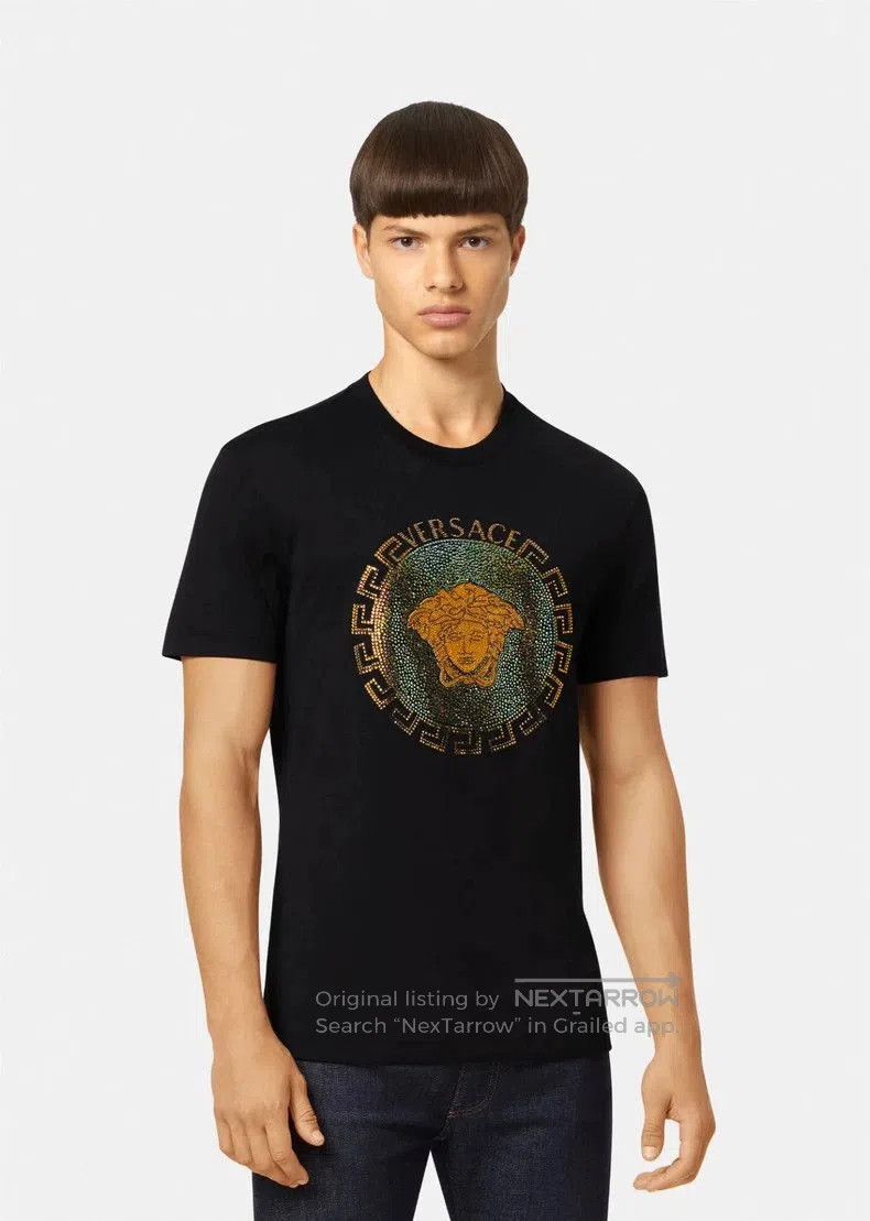 Versace Versace Crystal Embellished Short Sleeve Tee . Size M / US 6-8 / IT 42-44 - 7 Thumbnail