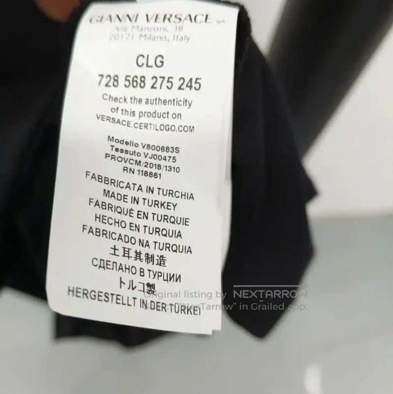 Versace Versace Black Cotton T-Shirt for Men . Size US L / EU 52-54 / 3 - 5 Thumbnail