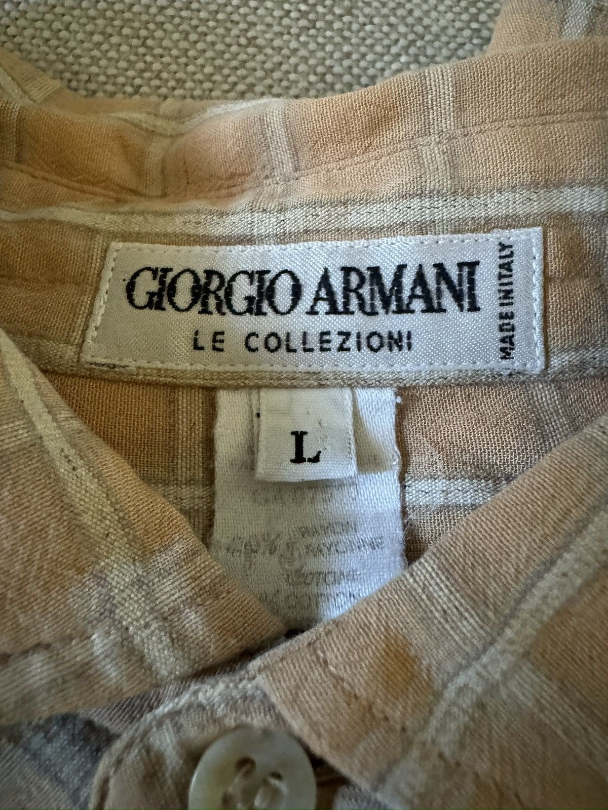 Giorgio Armani Giorgio Armani Le Collezioni Made in Italy Vintage Shirt Size US L / EU 52-54 / 3 - 2 Thumbnail