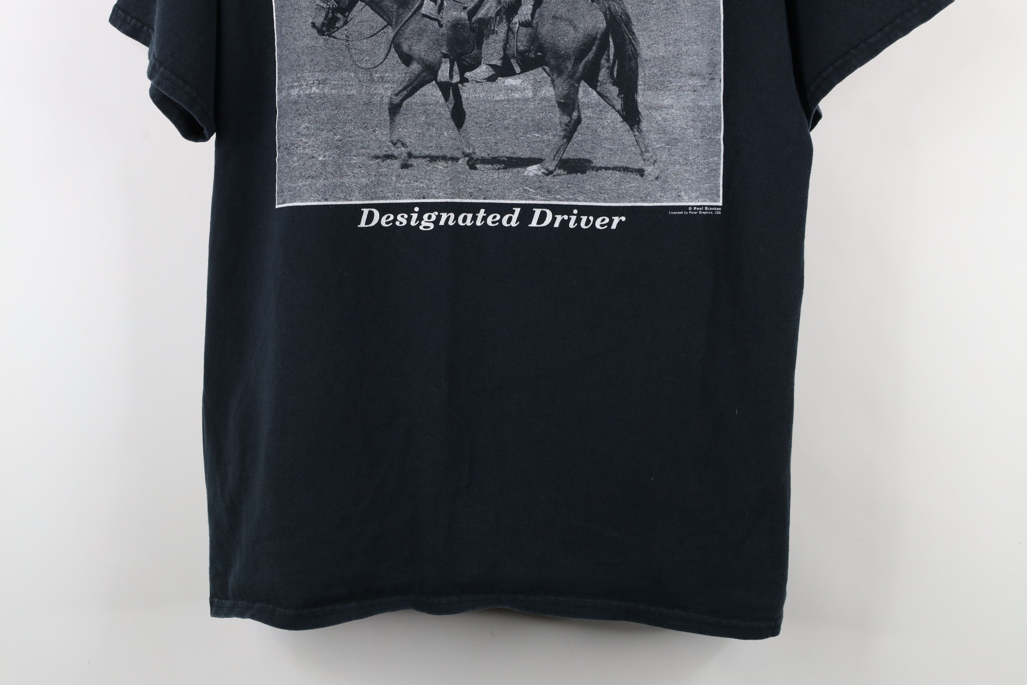 Vintage Vintage 90s Funny Drunk Designated Driver Horse Dog T-Shirt Size US XL / EU 56 / 4 - 3 Thumbnail