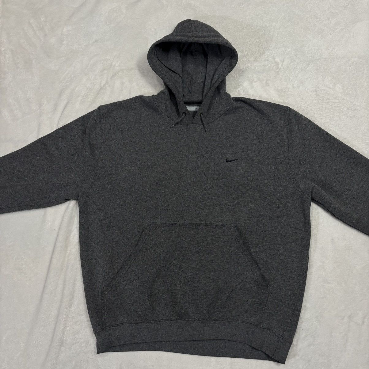 Nike Vintage Nike Hoodie Sweatshirt Charcoal Faded Y2K Swoosh (M) Size US M / EU 48-50 / 2 - 3 Thumbnail