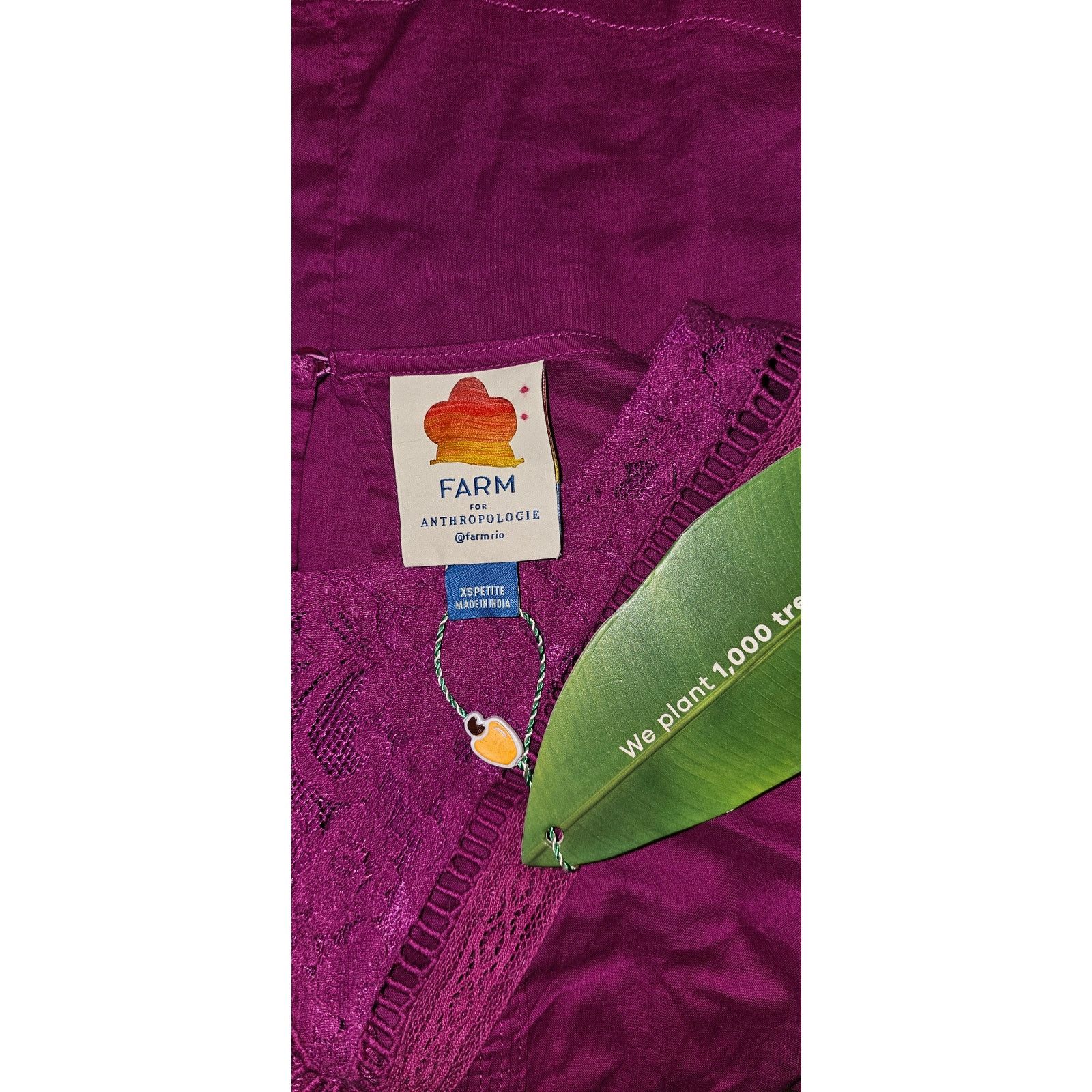 Anthropologie New Anthropologie Farm Rio Kelsie Blouse $118 XSP Violet Size XS / US 0-2 / IT 36-38 - 5 Thumbnail
