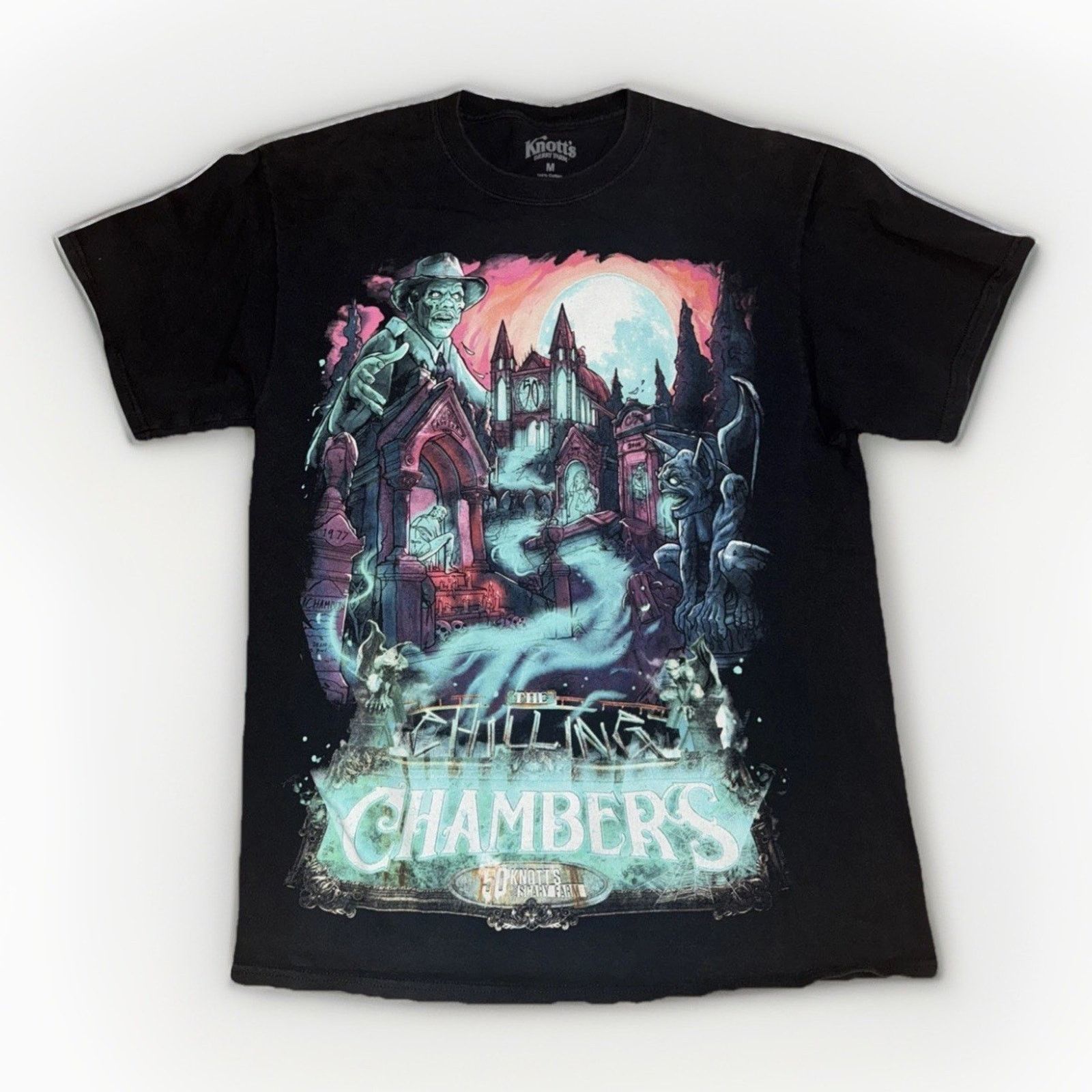 Vintage Knott’s Scary Farm T-Shirt Black M 18x26 Haunted Maze Horror Size US M / EU 48-50 / 2 - 1 Thumbnail