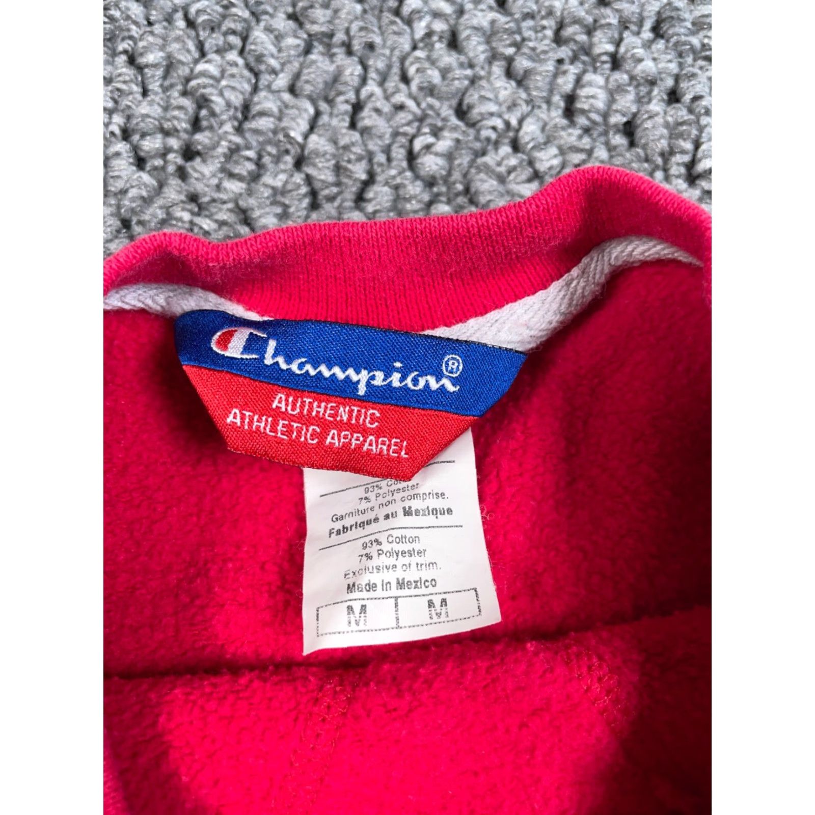 Champion VTG Champion Sweatshirt Adult M Red Crewneck Cotton Blend Retro 90s Hipster Mens Pullover Long Sleeve Logo Size US M / EU 48-50 / 2 - 3 Thumbnail