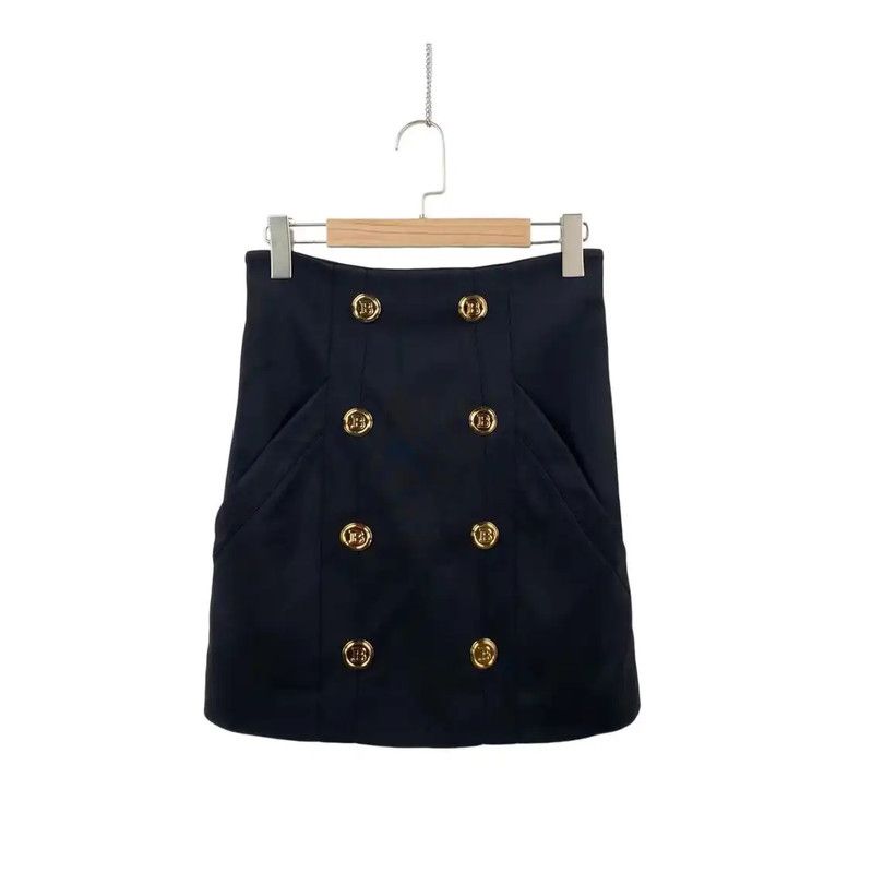 Balmain Balmain Black Polyester Women's Skirt 0089 Size 26" / US 2 / IT 38 - 1 Thumbnail