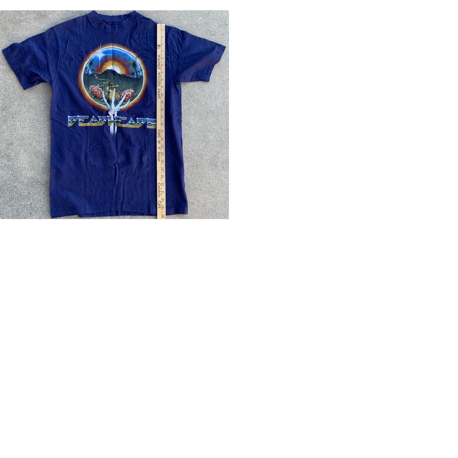 Hanes vtg Deadheads t-shirt 1980s Mens M Blue 100% cotton Hanes Beefy-T graphic tee Psychedelic Art 80s Size US M / EU 48-50 / 2 - 9 Thumbnail