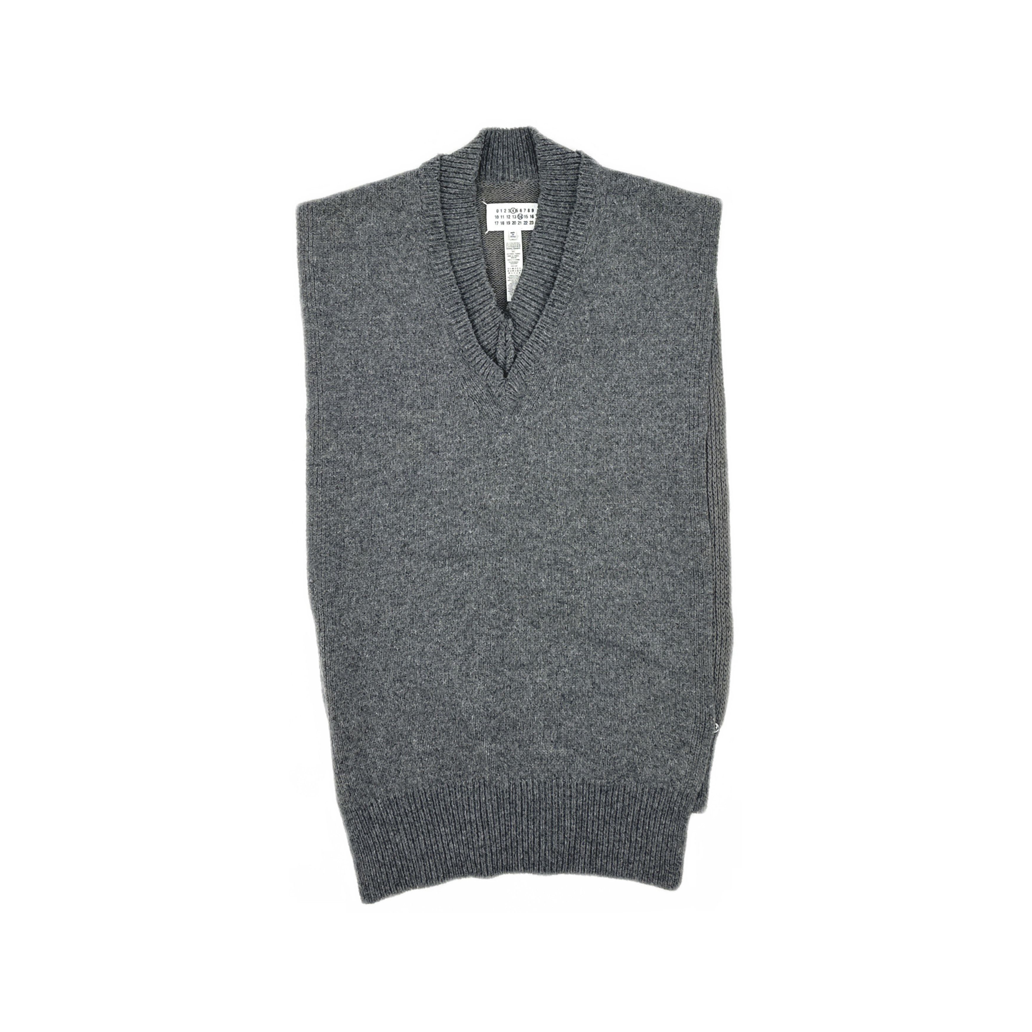 Maison Margiela Maison Margiela Four-Stitch V-Neck Knit Vest Size S Size US S / EU 44-46 / 1 - 1 Thumbnail