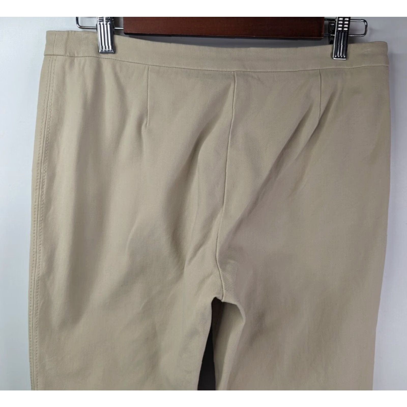 Vintage VINTAGE Sigrid Olsen Signature Pants Beige Cropped Women 6 Cotton Blend Mid Rise Flat Front Knit Modern Tan 1980s 1990s Mens Womens Boys Girls Size 28" / US 6 / IT 42 - 5 Thumbnail