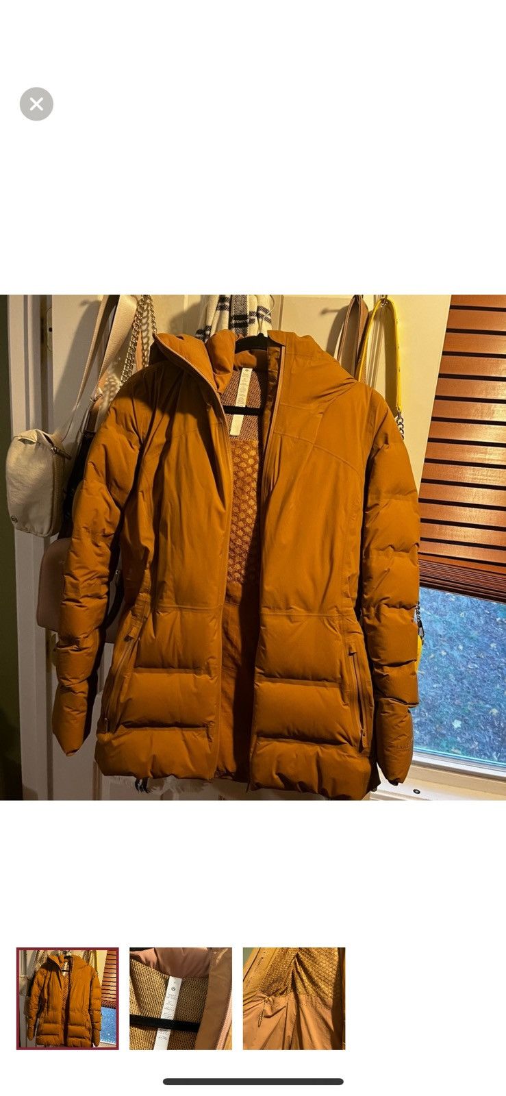 Lululemon sleet street jacket bold beige size