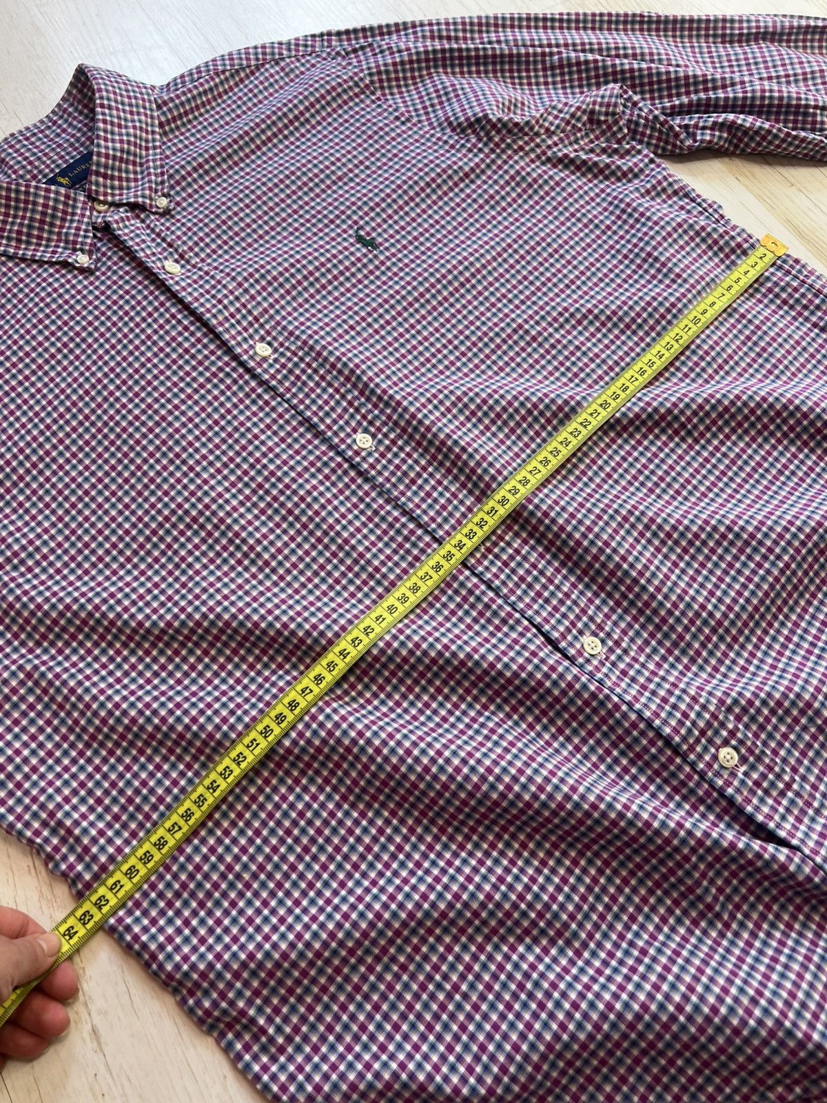 Ralph Lauren Ralph Lauren Classic Fit Plaid Shirt XL Purple Blue Green Size US XL / EU 56 / 4 - 12 Thumbnail