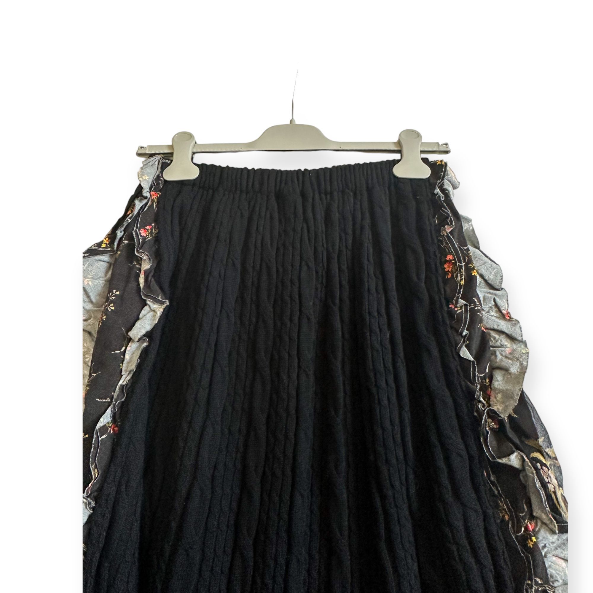 Comme des Garcons COMME DES GARÇONS Tricot Floral Print/Cable knit Midi Skirt Size 25" / US 0 / IT 36 - 8 Thumbnail