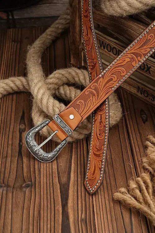 Designer × Leather × Punk and Yo #10 Western Cowboy PU Leather Strap Bull Decoration Size ONE SIZE - 4 Thumbnail