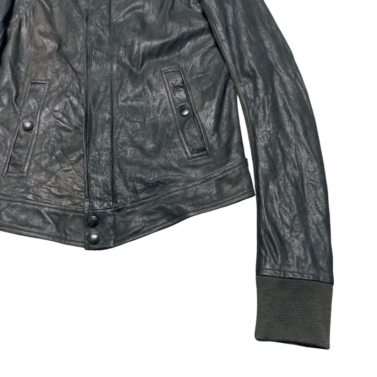 Rick Owens SAMPLE Campioni Rick Owens Bitter Hybrid Leather Jacket Size US S / EU 44-46 / 1 - 7 Thumbnail