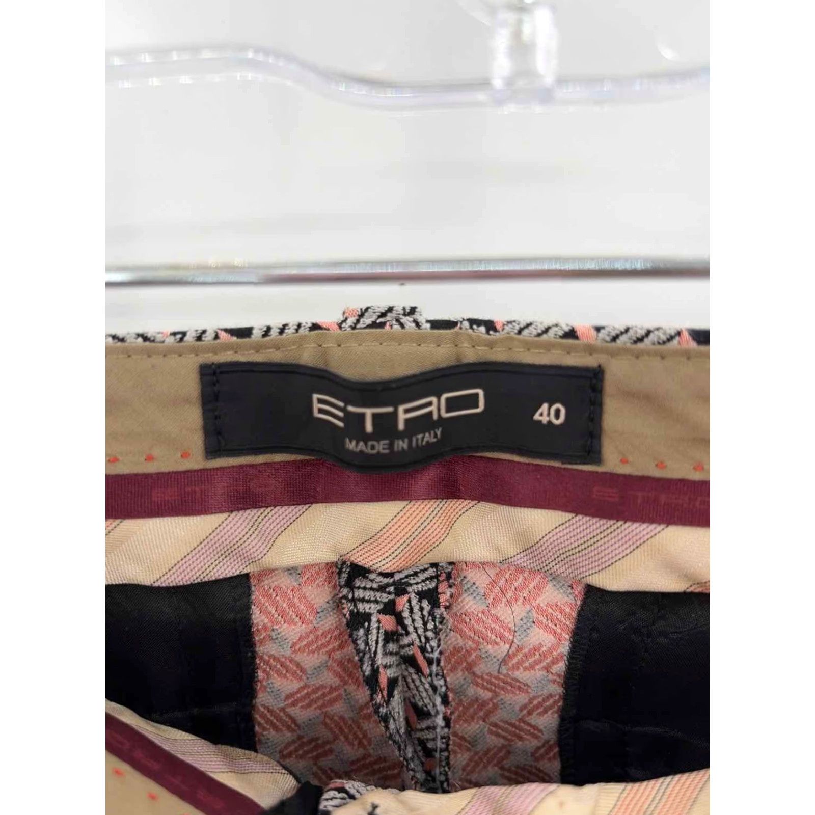 Etro Pre-Owned Etro Black Printed Pants Size 40 Regular Size 27" / US 4 / IT 40 - 2 Thumbnail