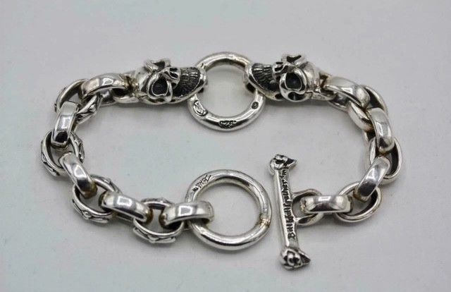 Other BWL Bill Wall Oval Link Skull Toggle Clasp Bracelet Size ONE SIZE - 1 Thumbnail