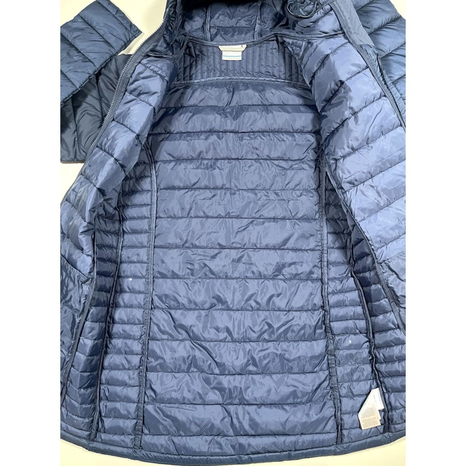 Vintage Columbia Womens Small Blue Hooded Puffer Coat Mid-Length Quilted Winter Warm Regular Zip Pocket Size S / US 4 / IT 40 - 6 Thumbnail