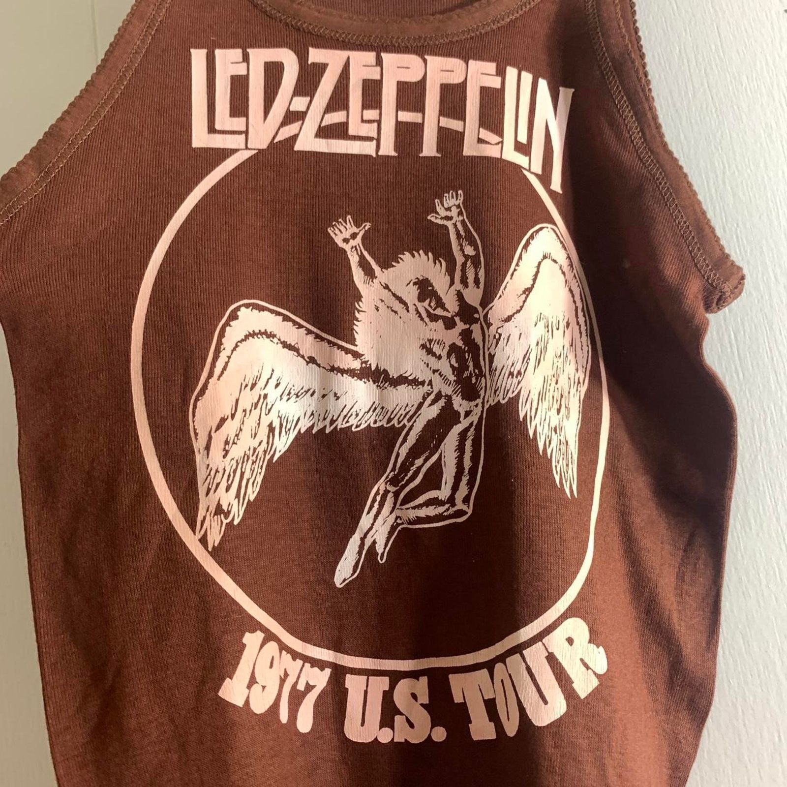 Vintage 1977 LED ZEPPELIN US Tour tank top sleeveless tee shirt 14 L Size XL / US 12-14 / IT 48-50 - 3 Thumbnail