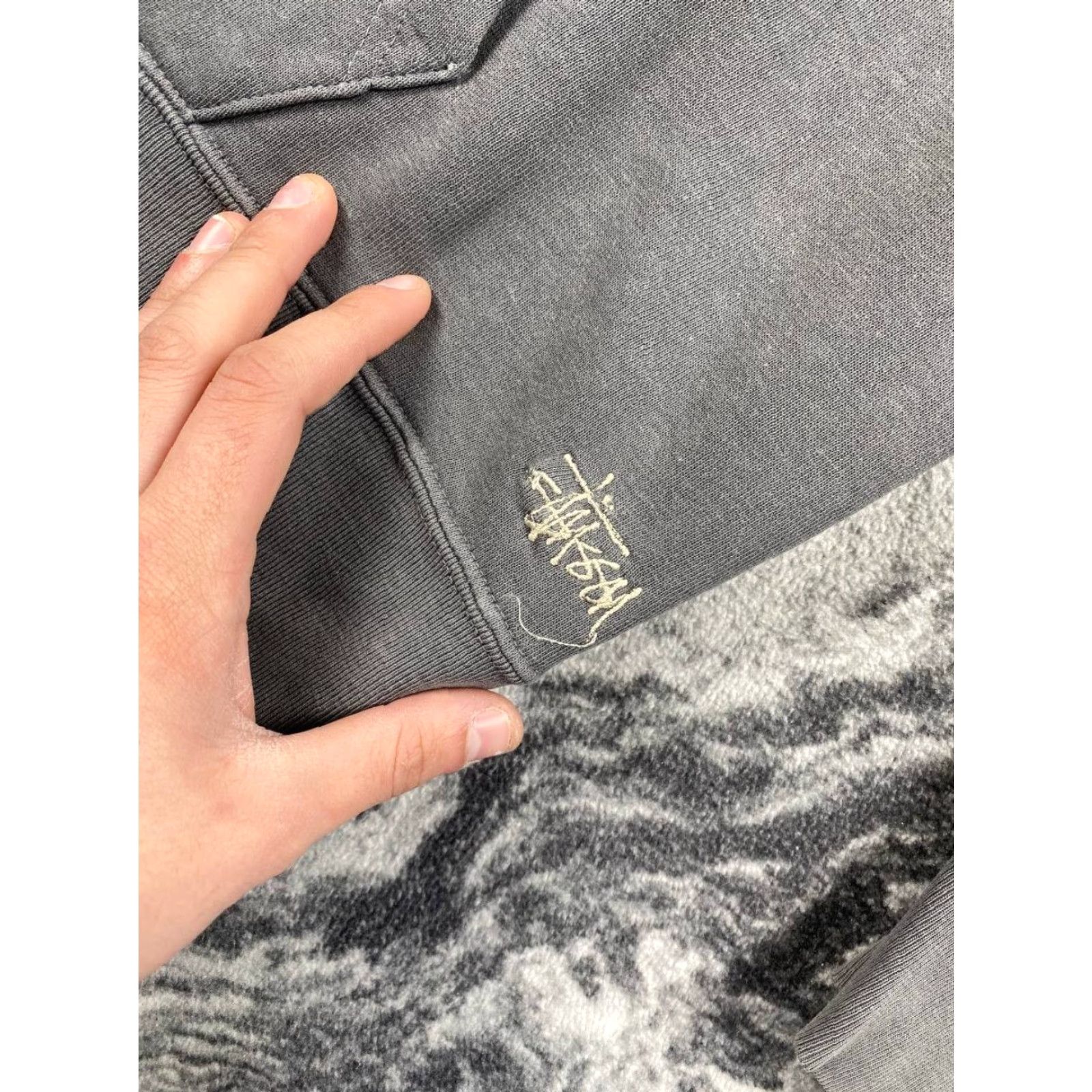 Vintage VINTAGE Stussy Hoodie Garment Workgear Gray XL Men 90s Crew Neck Fleece Cotton Hooded Pullover Skateboarding Size US XL / EU 56 / 4 - 3 Thumbnail