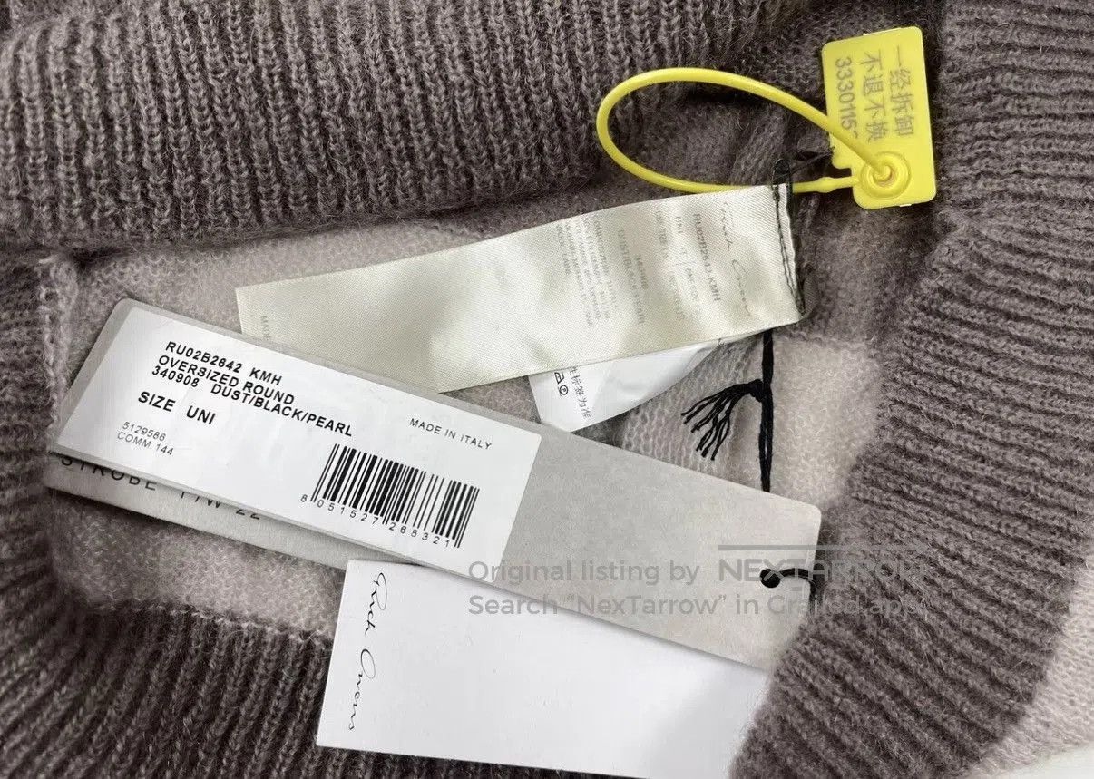 Rick Owens Beige Color Block Pattern Sweater Size M. Size US M / EU 48-50 / 2 - 5 Thumbnail