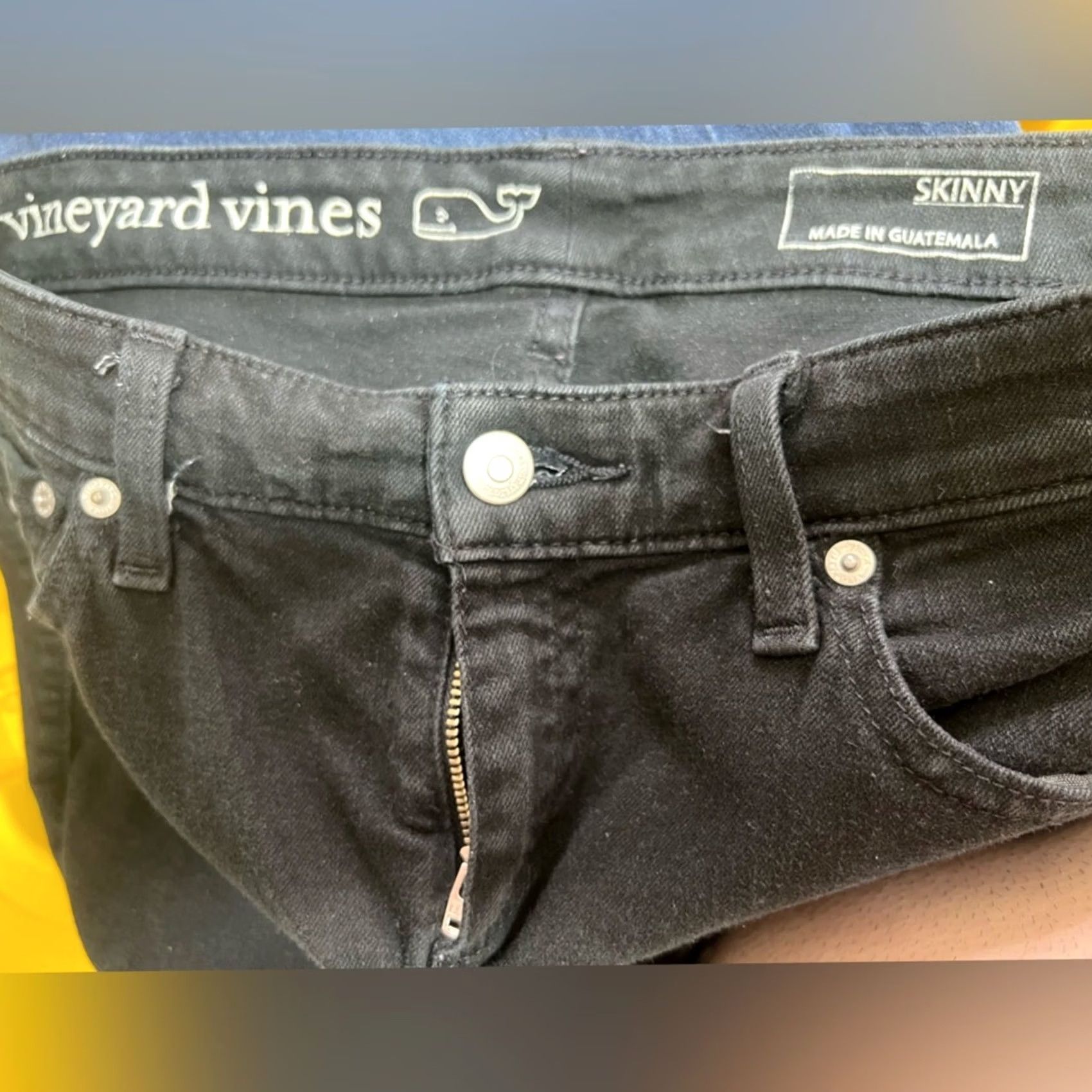 Vineyard Vines Vineyard Vines Skinny Jeans Womens Black Cotton Stretch 33x27 Clean Size 24" / US 00 / IT 34 - 6 Thumbnail
