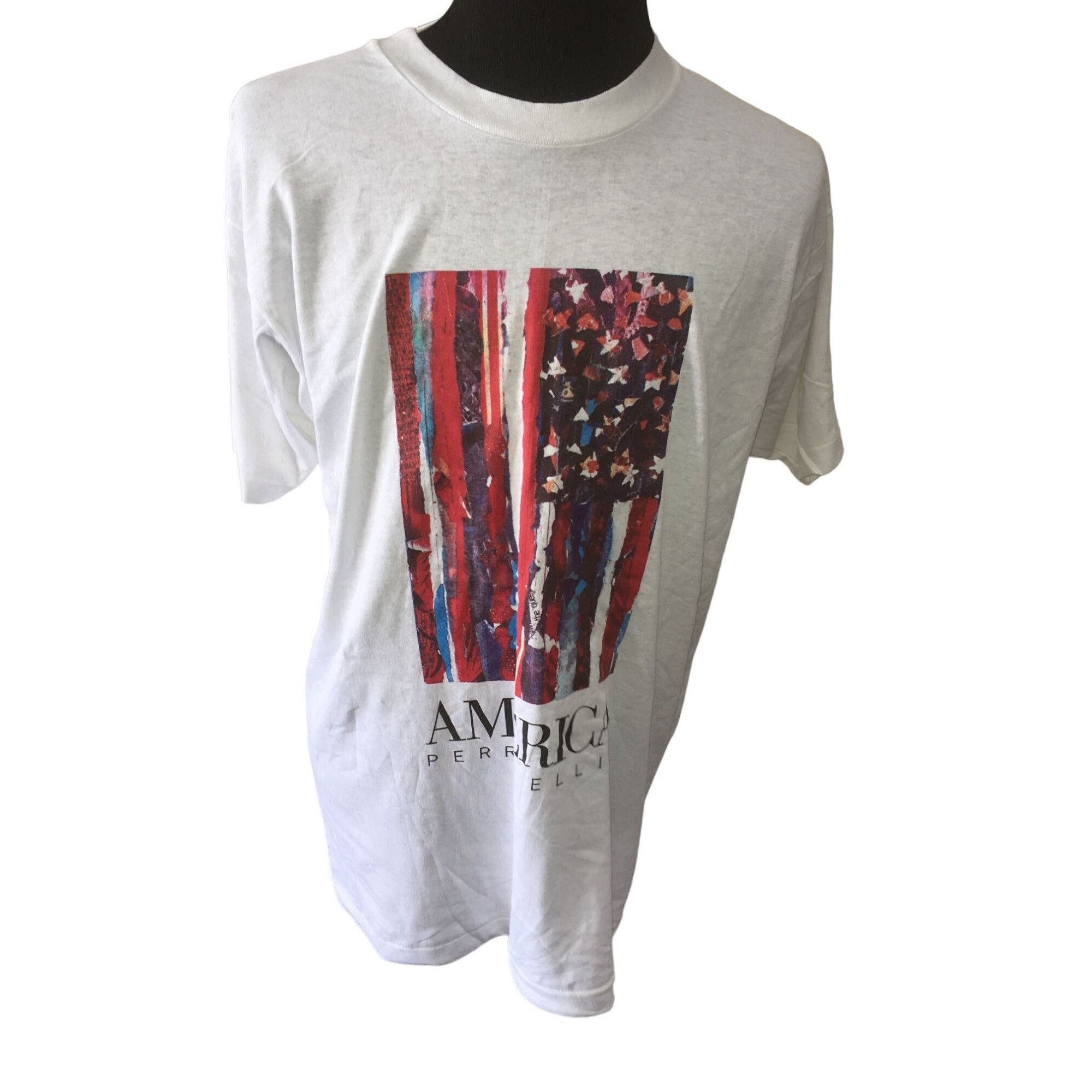 Perry Ellis Mens America Perry Ellis Size Large Cotton Tee Shirt Size US L / EU 52-54 / 3 - 1 Thumbnail