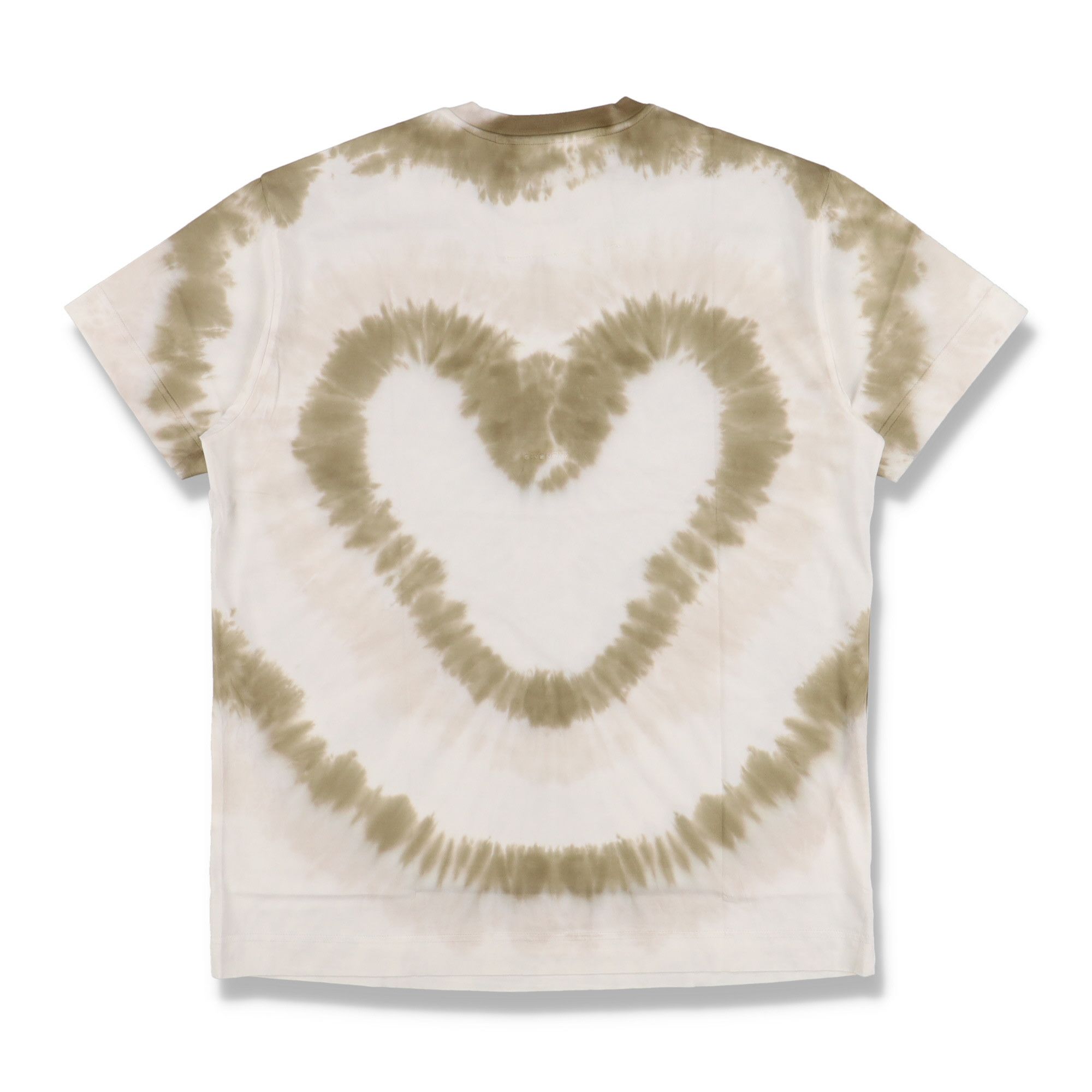 Givenchy Green And White Tie Dye Heart Logo Oversized T-Shirt Size US S / EU 44-46 / 1 - 7 Thumbnail