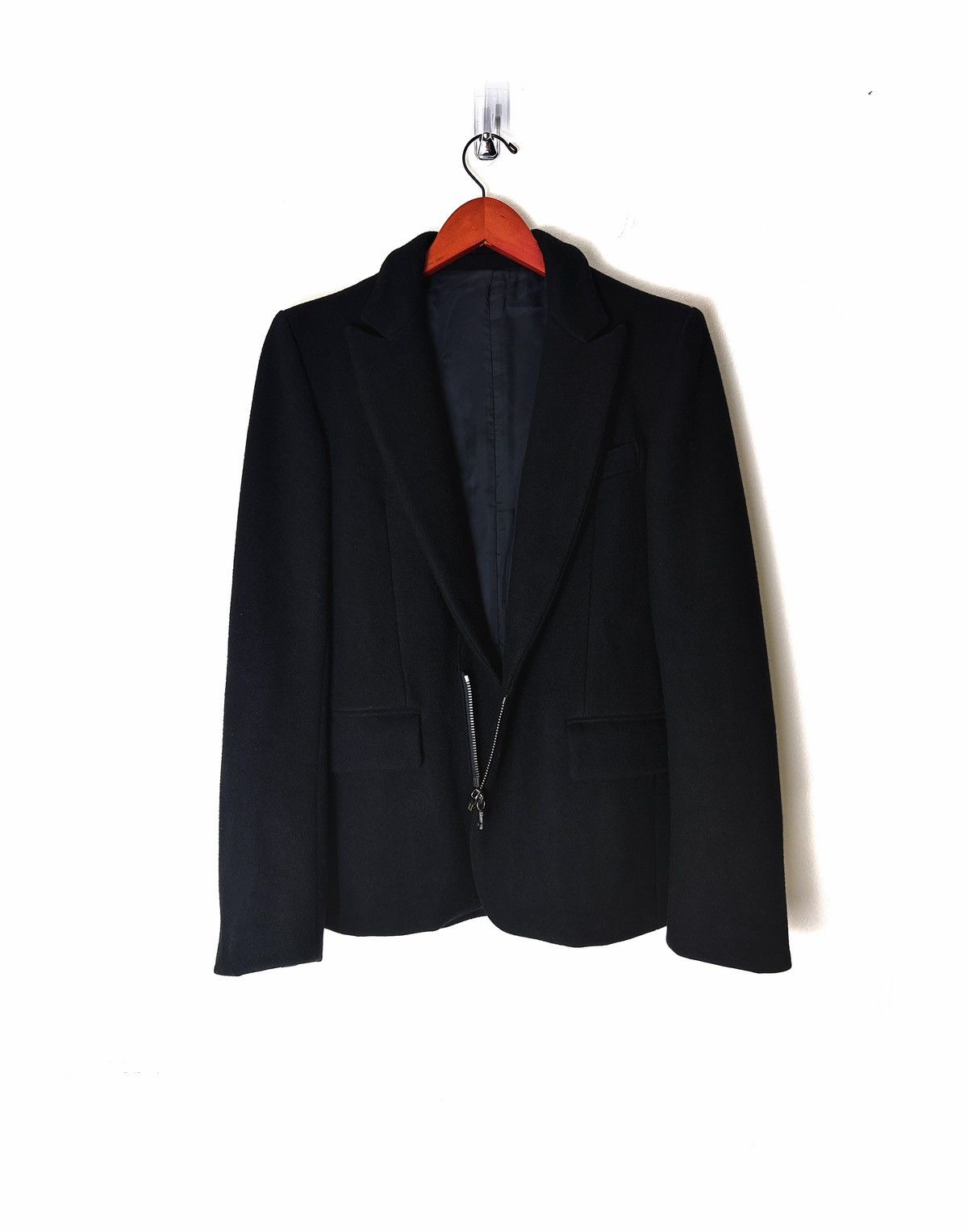 EYEFUNNY Eyefunny .925 Silver Black Wool Blazer Jacket Size US S / EU 44-46 / 1 - 5 Thumbnail