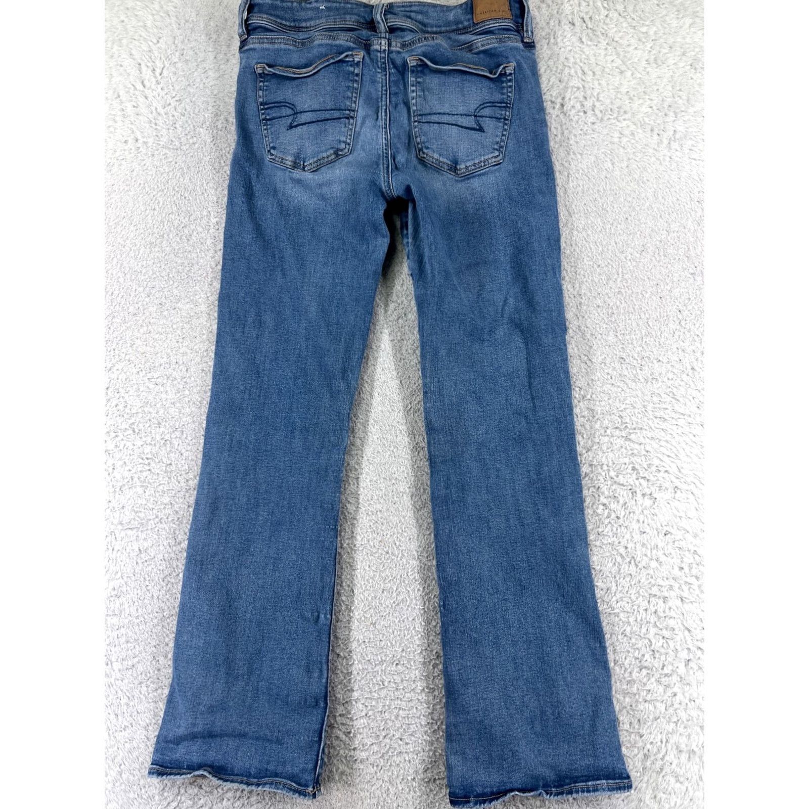 American Eagle Outfitters American Eagle Outfitters Jeans Womens 6 Blue Denim Bootcut Cotton Blend Stretch Distressed 5-Pocket Regular Inseam 29in Blue Mens Womens Girls Size 28" / US 6 / IT 42 - 2 Thumbnail
