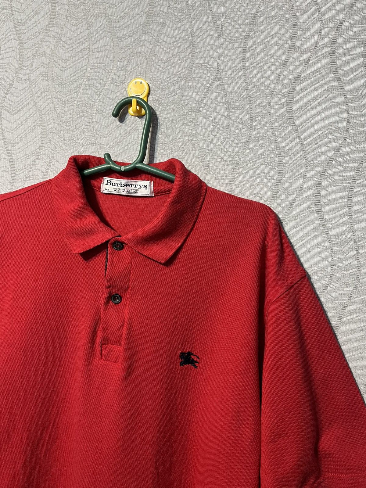 Burberry × Vintage Burberry’s Vintage Men’s Red Cotton Polo Shirt Size M Size US M / EU 48-50 / 2 - 2 Thumbnail